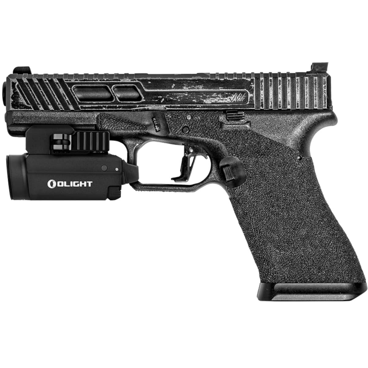 Latarka na broń z celownikiem laserowym Olight BALDR S - 800 lumenów, Green Laser