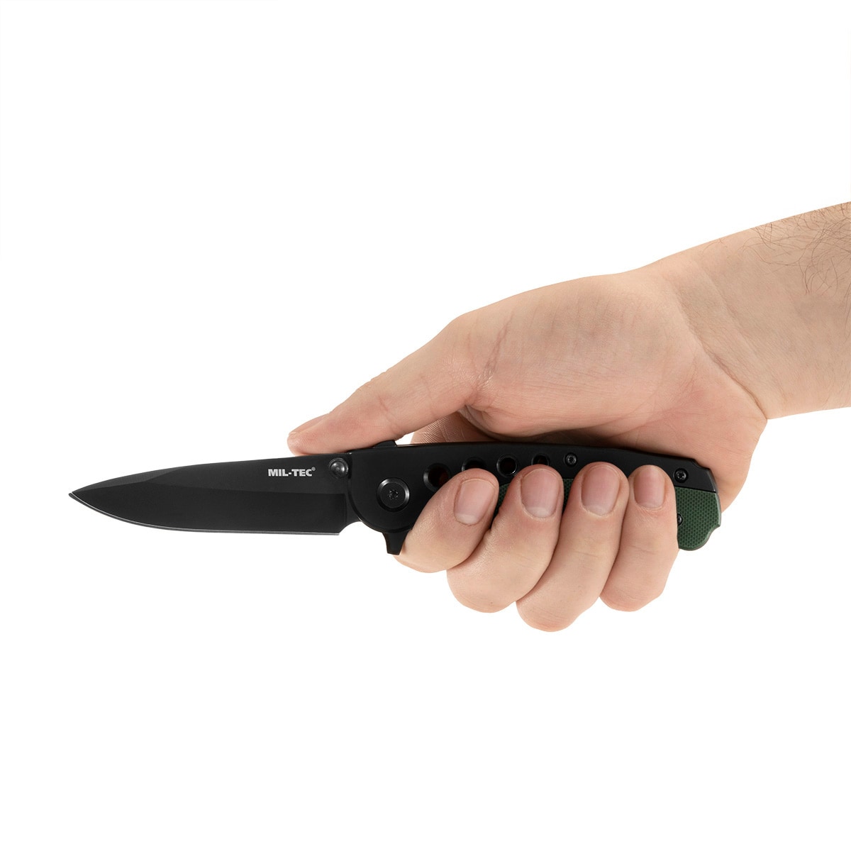 Mil-Tec One-Hand Folding Knife Black Olive