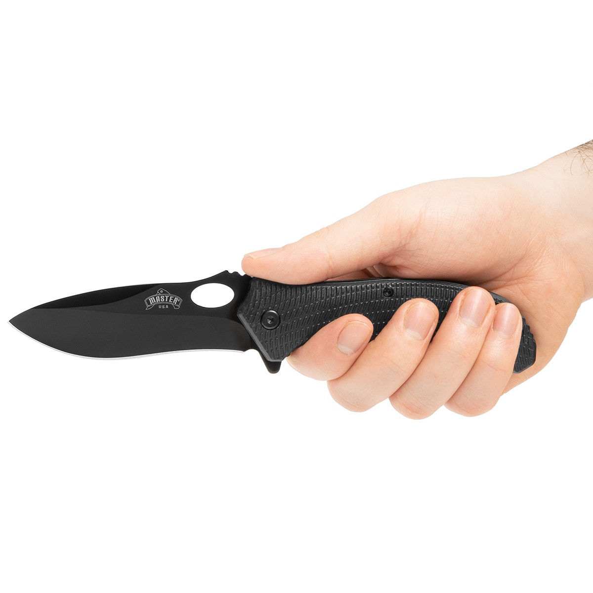 Nóż składany Master Cutlery M-Tech Ballistic Spring Assisted Black z krzesiwem