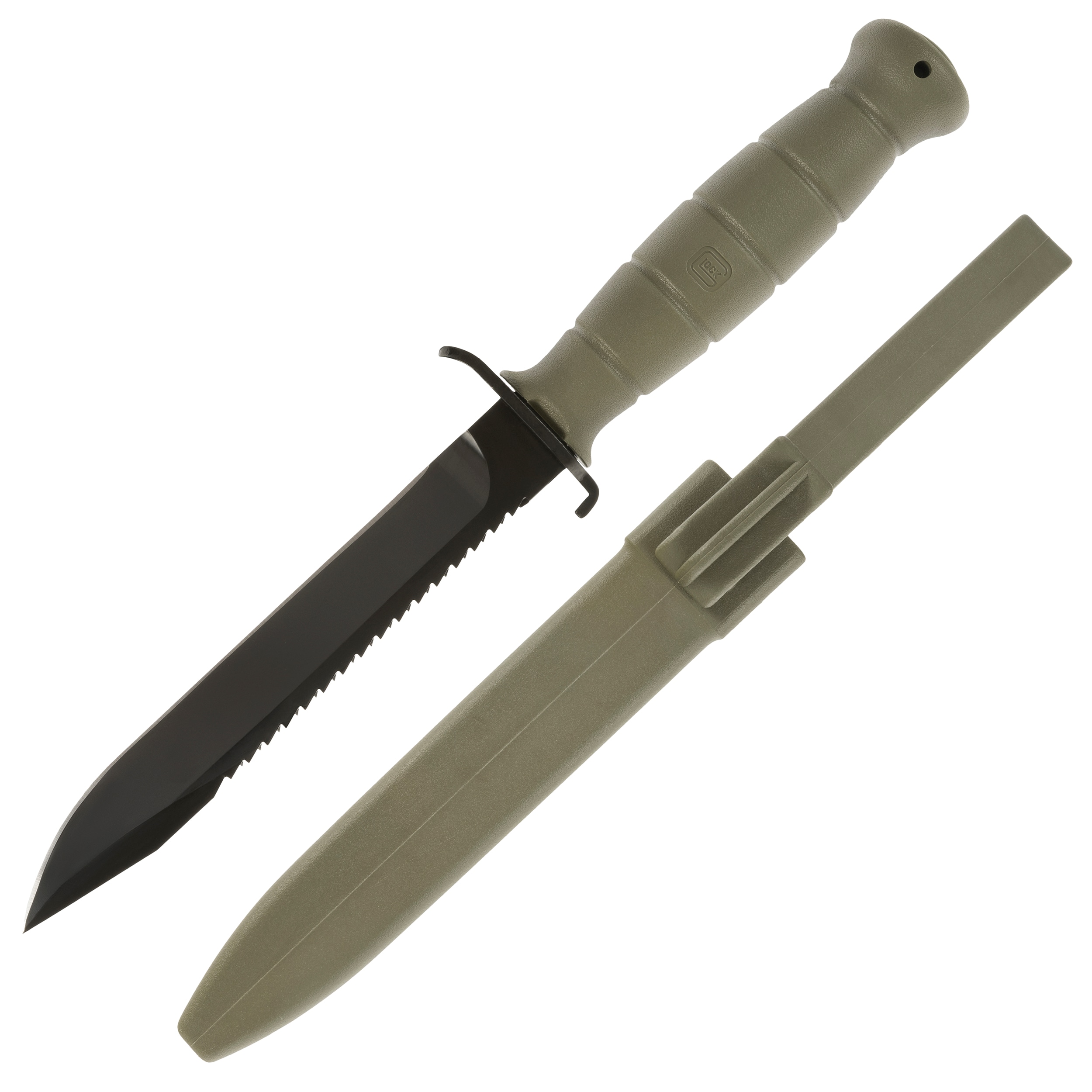 Nóż wojskowy Glock FM81 Battle Field Green z piłą