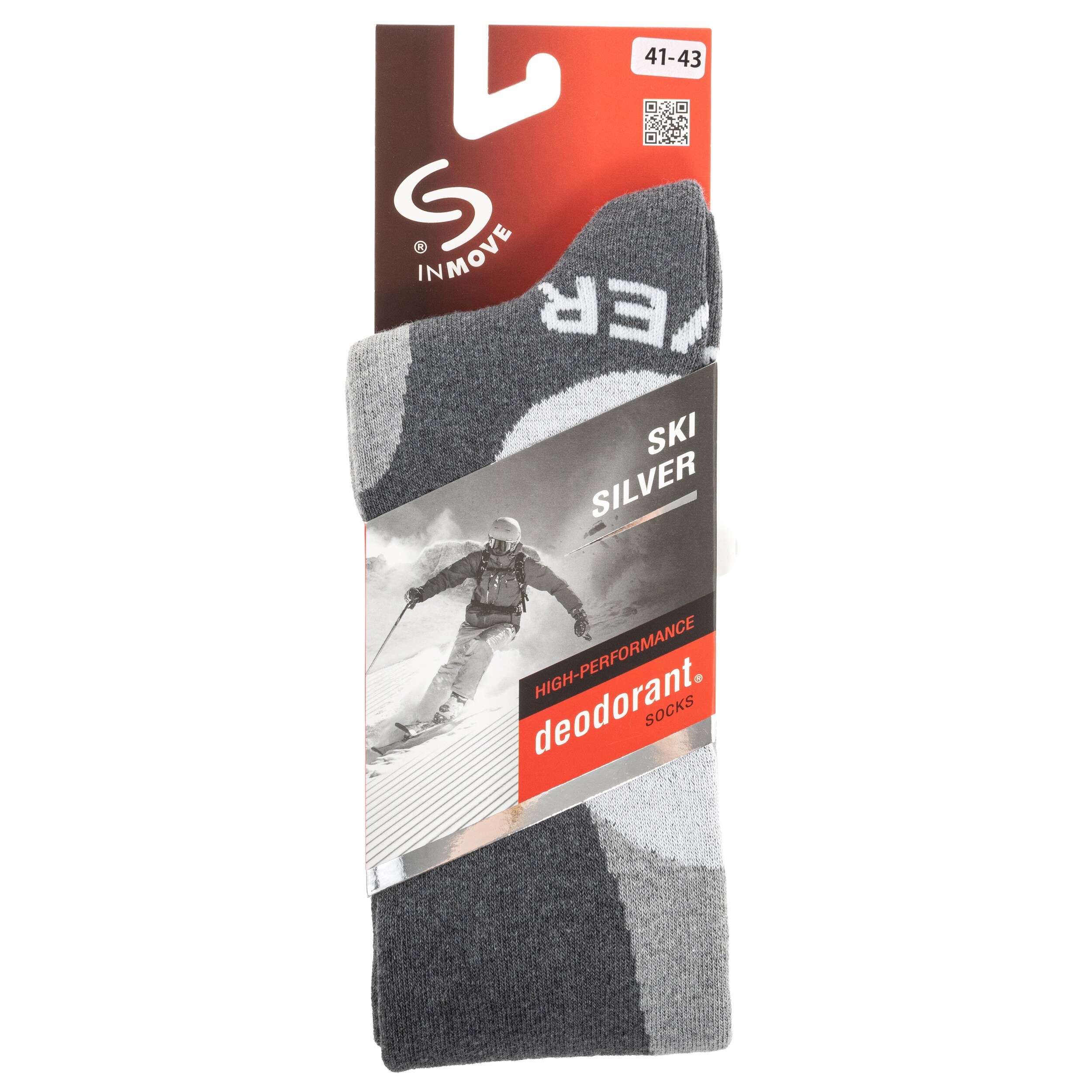 Skarpety INMOVE Ski Silver Deo - White/Graphite