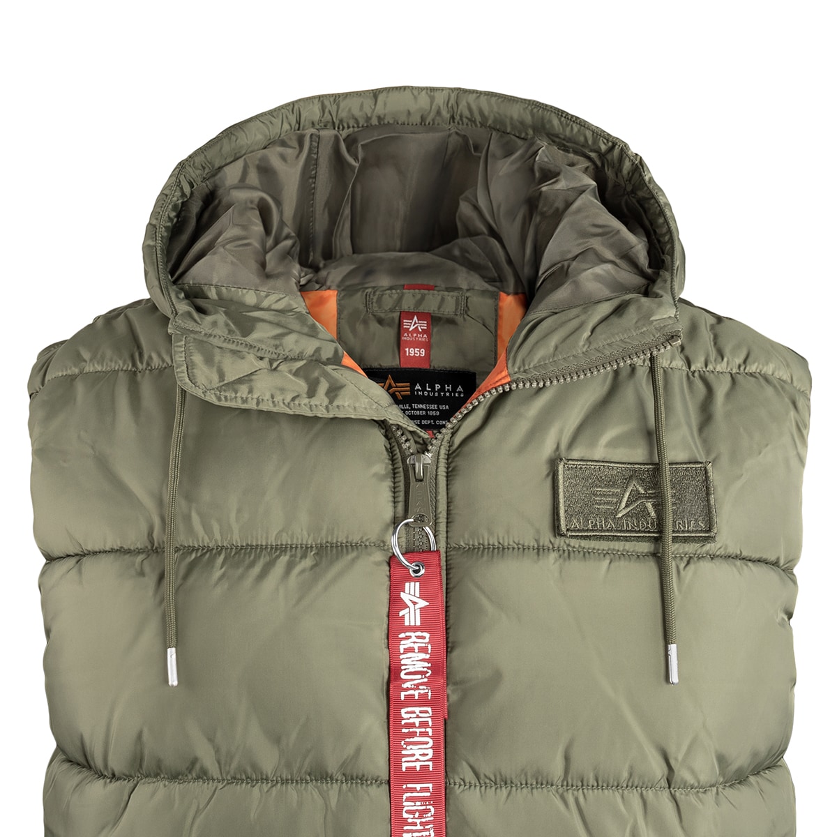 Bezrękawnik Alpha Industries Hooded Puffer Vest FD - Sage Green