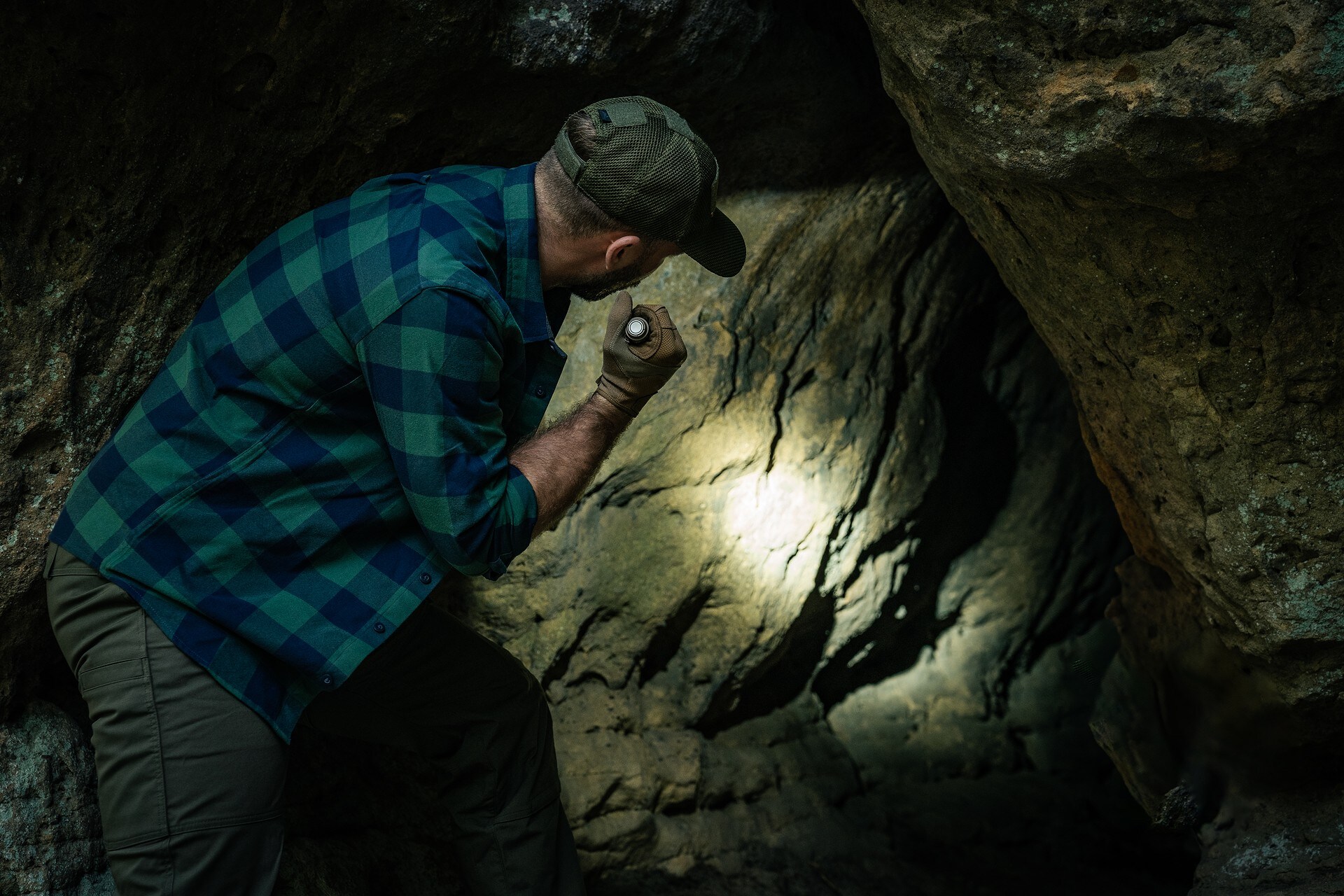 Czapka z daszkiem plus velcro Helikon Mesh - Olive Green