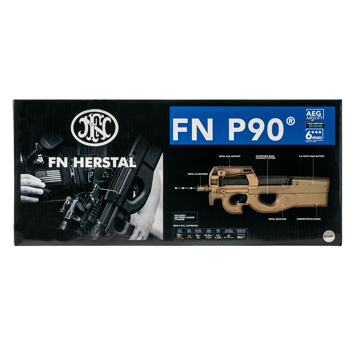 FN P90 Tan 6 mm AEG SMG