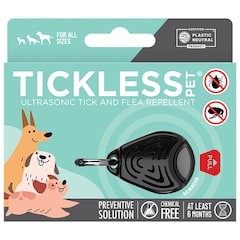 Ultradźwiękowa ochrona przed kleszczami TickLess Pet - dla zwierząt - Black
