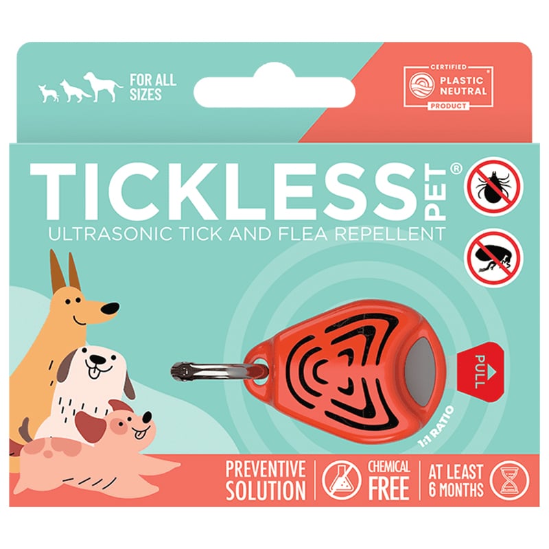 Ultradźwiękowa ochrona przed kleszczami TickLess Pet - dla zwierząt - Orange