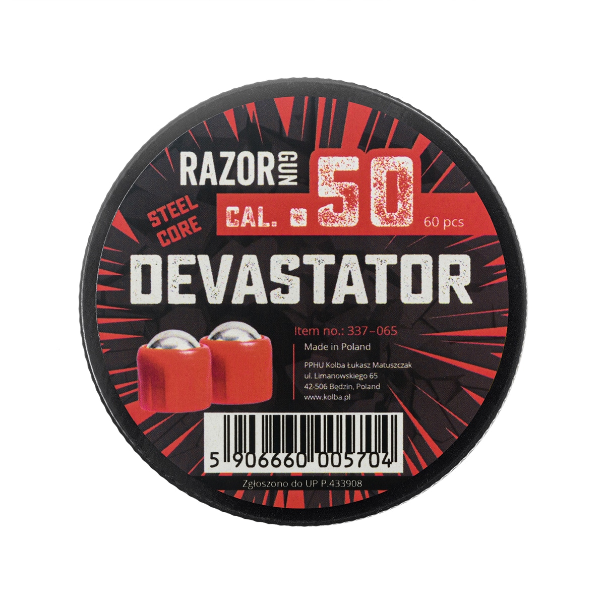 RAM RazorGun Devastator Steel Core .50 - 60 металевих куль.