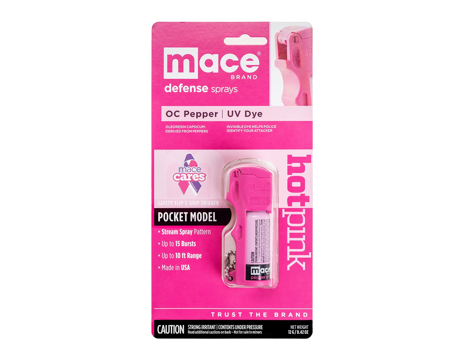 Gaz pieprzowy Mace Hot Pink Pocket - strumień 13 ml