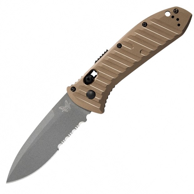 Nóż składany Benchmade Auto Presidio II CPM-M4 - Dark Earth Aluminium