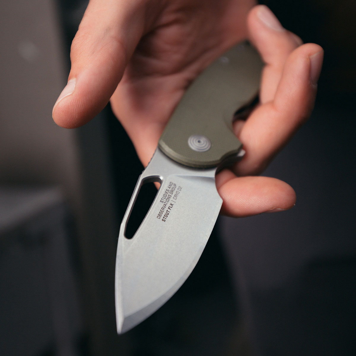 SOG Stout FLK Folding Knife - Olive Drab