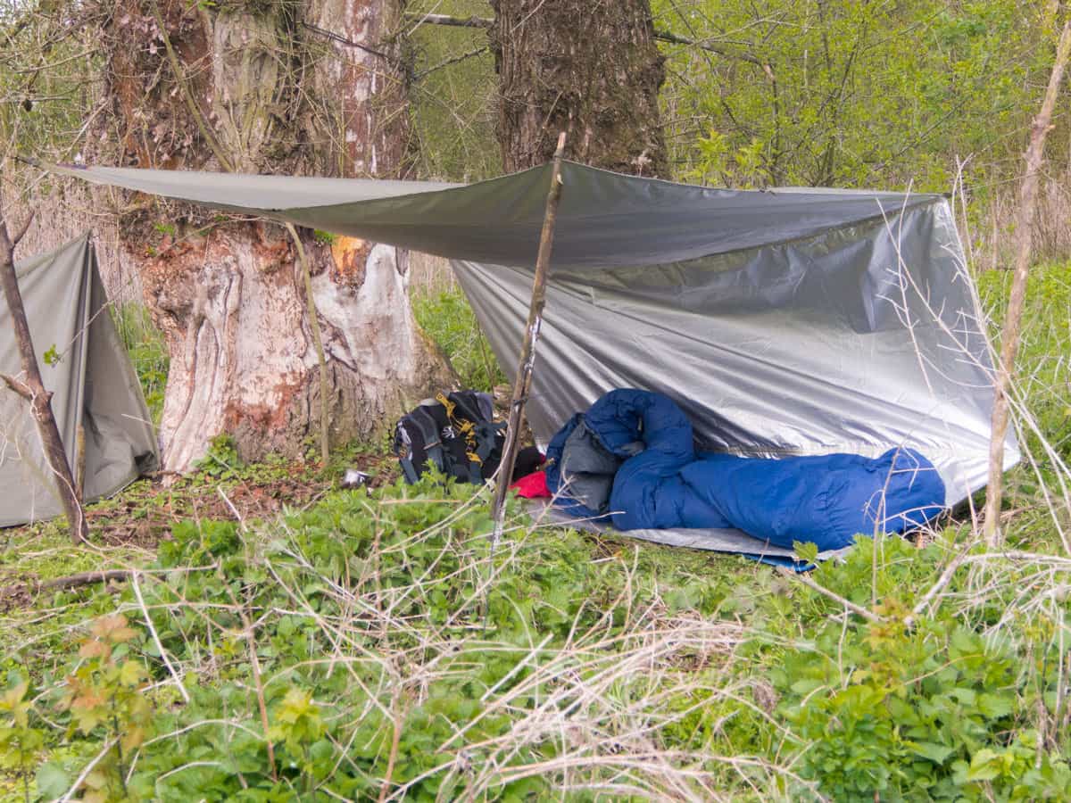 Płachta biwakowa Bushmen Thermo Tarp z termoizolacją 2x3