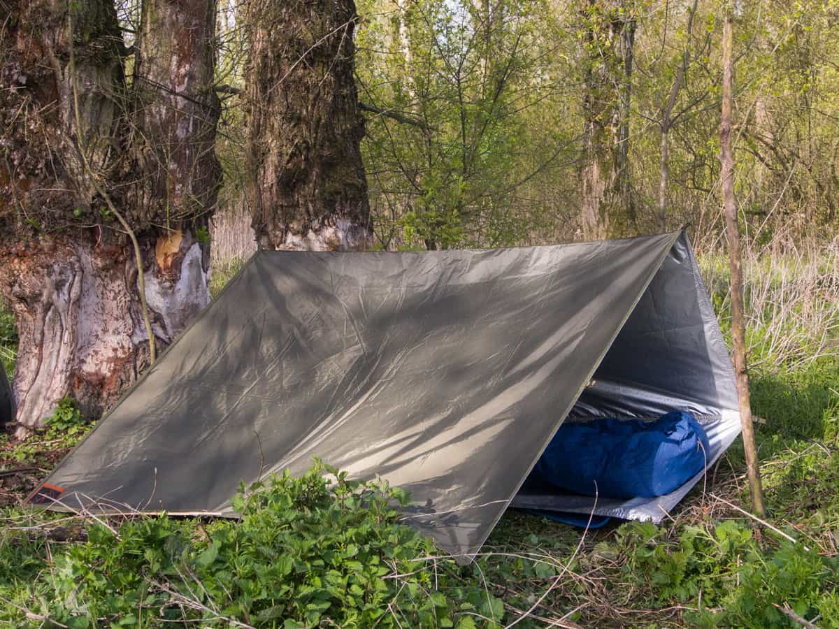 Płachta biwakowa Bushmen Thermo Tarp z termoizolacją 2x3