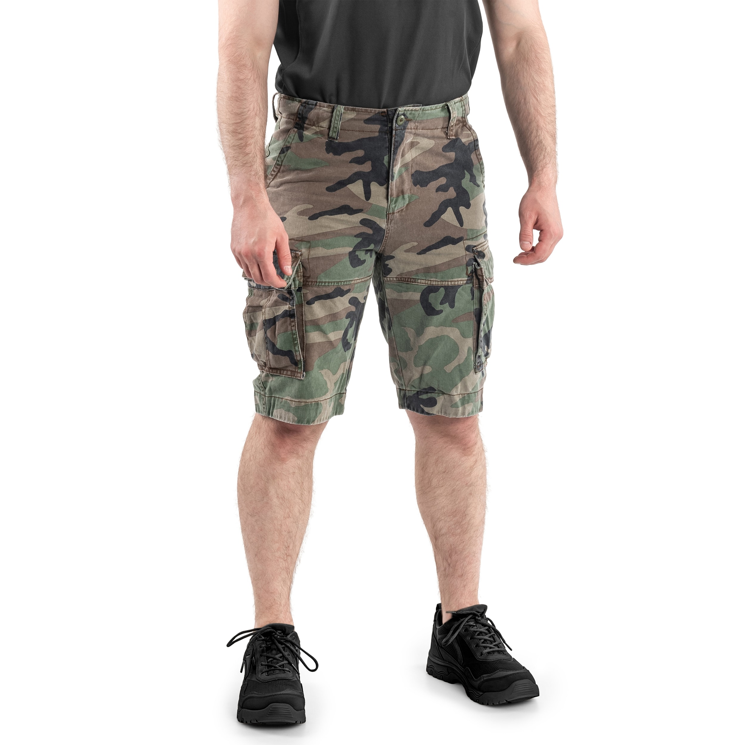 Szorty Mil-Tec Vintage Prewash - Woodland