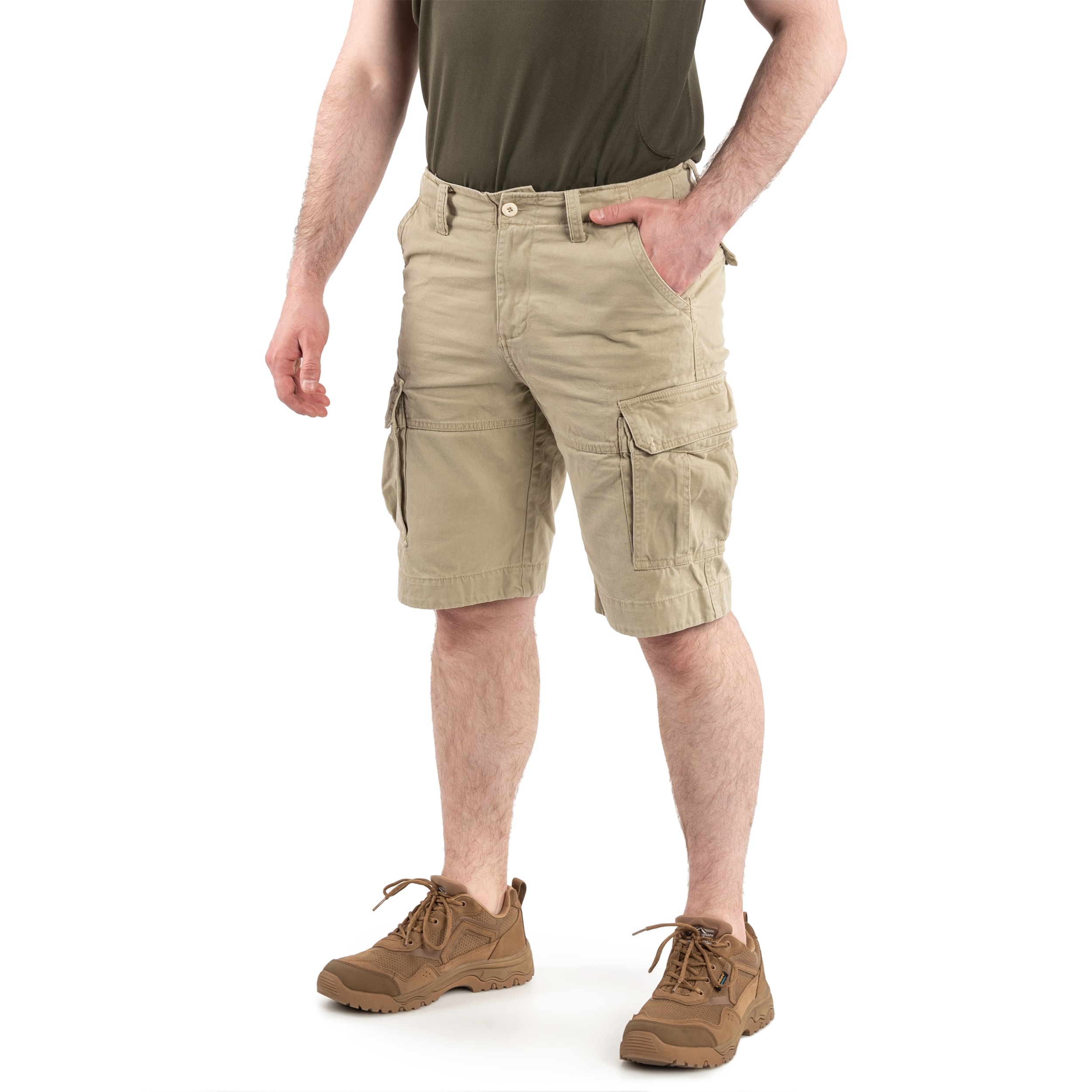 Szorty Mil-Tec Vintage Prewash - Khaki