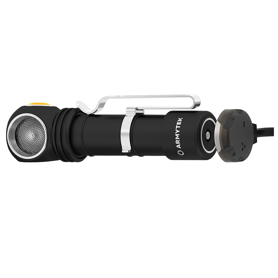 Latarka czołowa i kątowa Armytek Wizard C2 Pro Magnet USB White 3w1 - 2500 lumenów