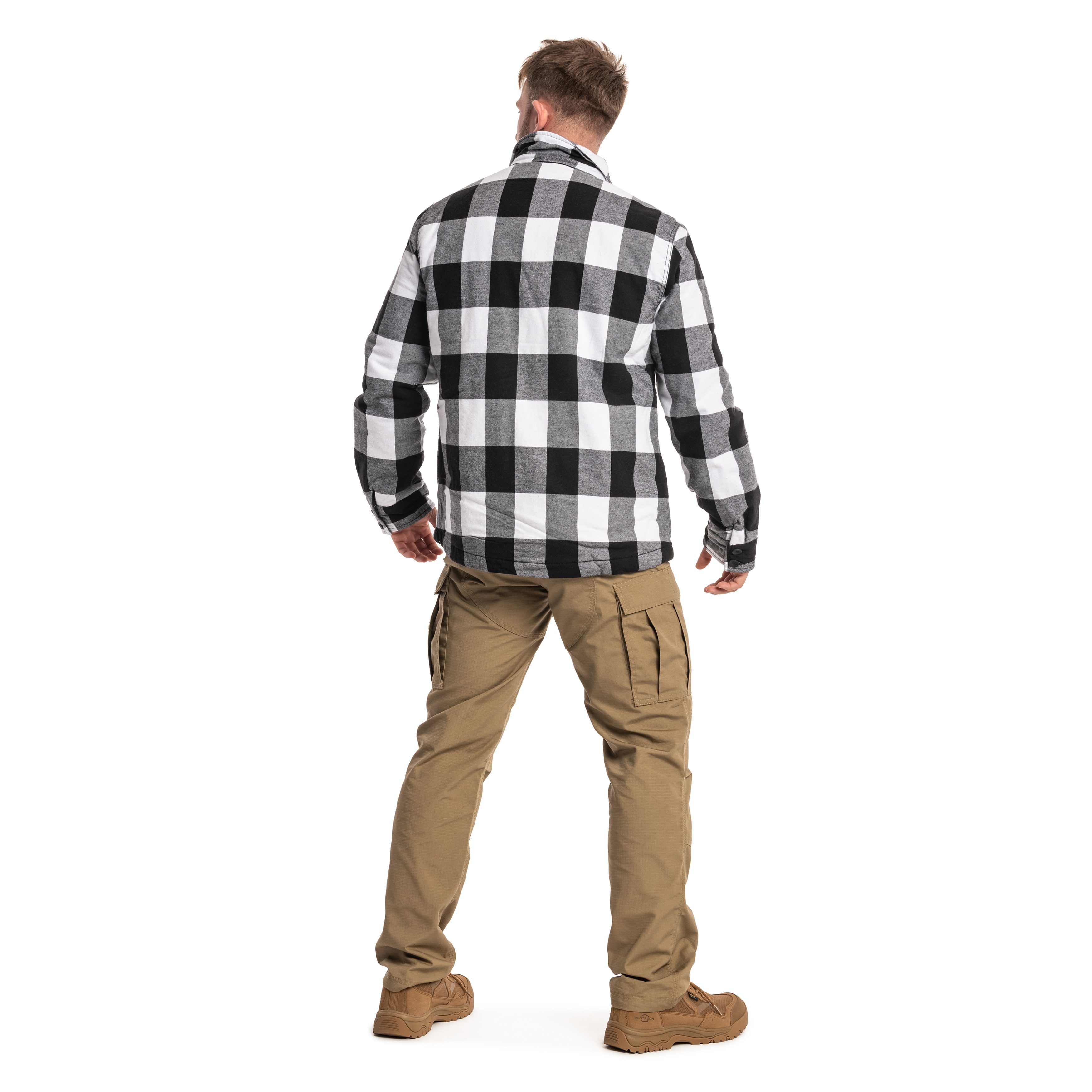 Kurtka Brandit Lumber Jacket - White/Black