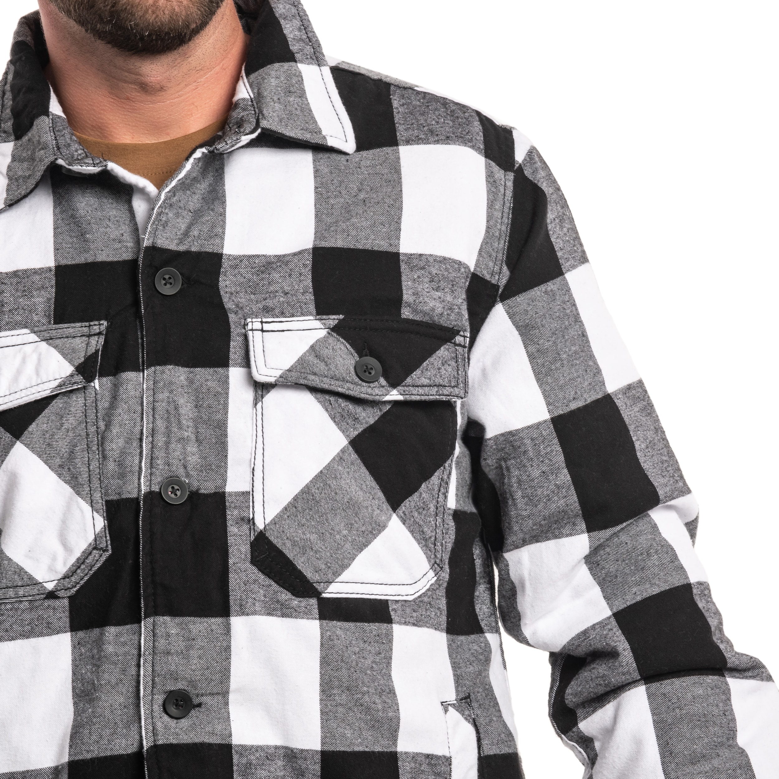 Kurtka Brandit Lumber Jacket - White/Black