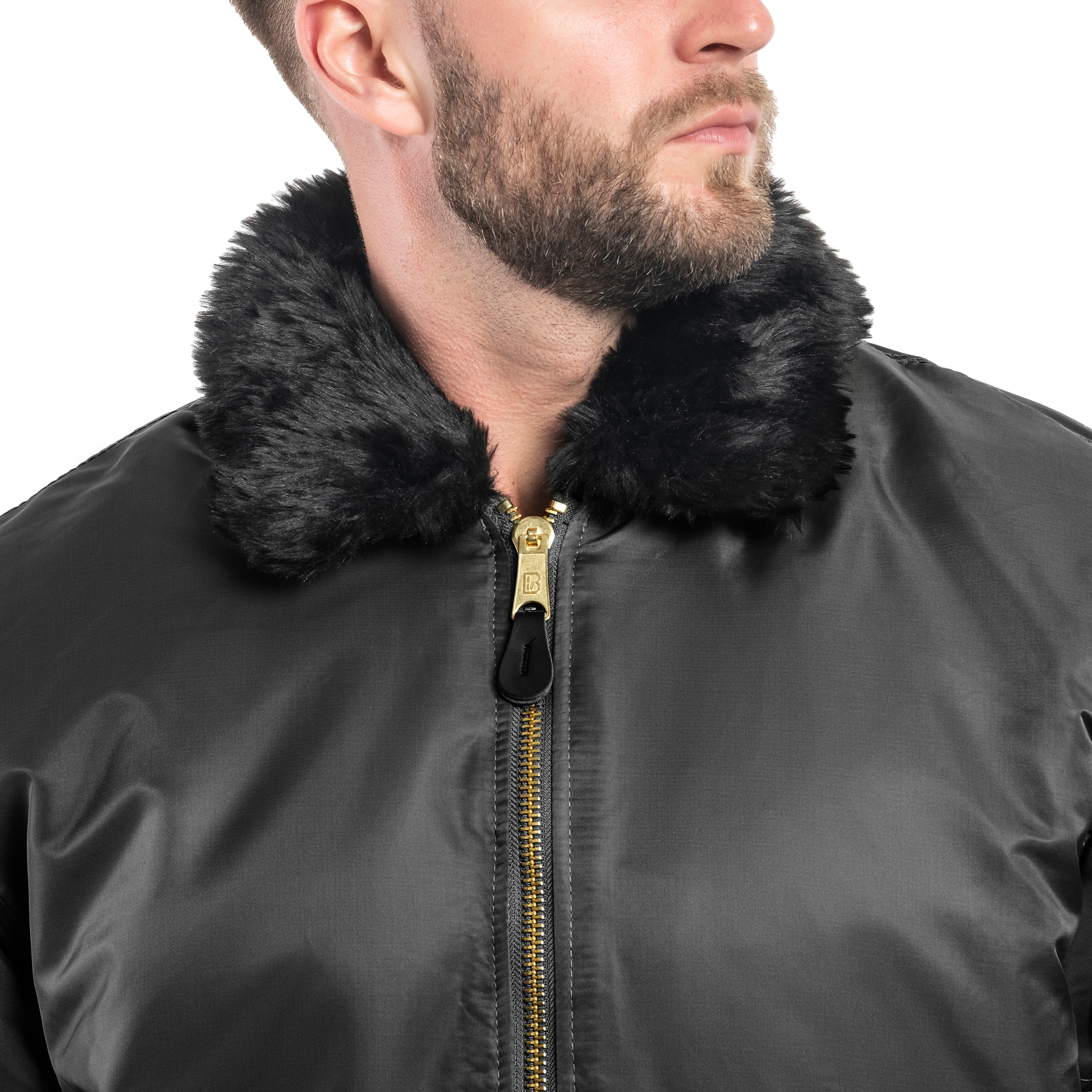 Kurtka Brandit MA2 Fur Collar - Black