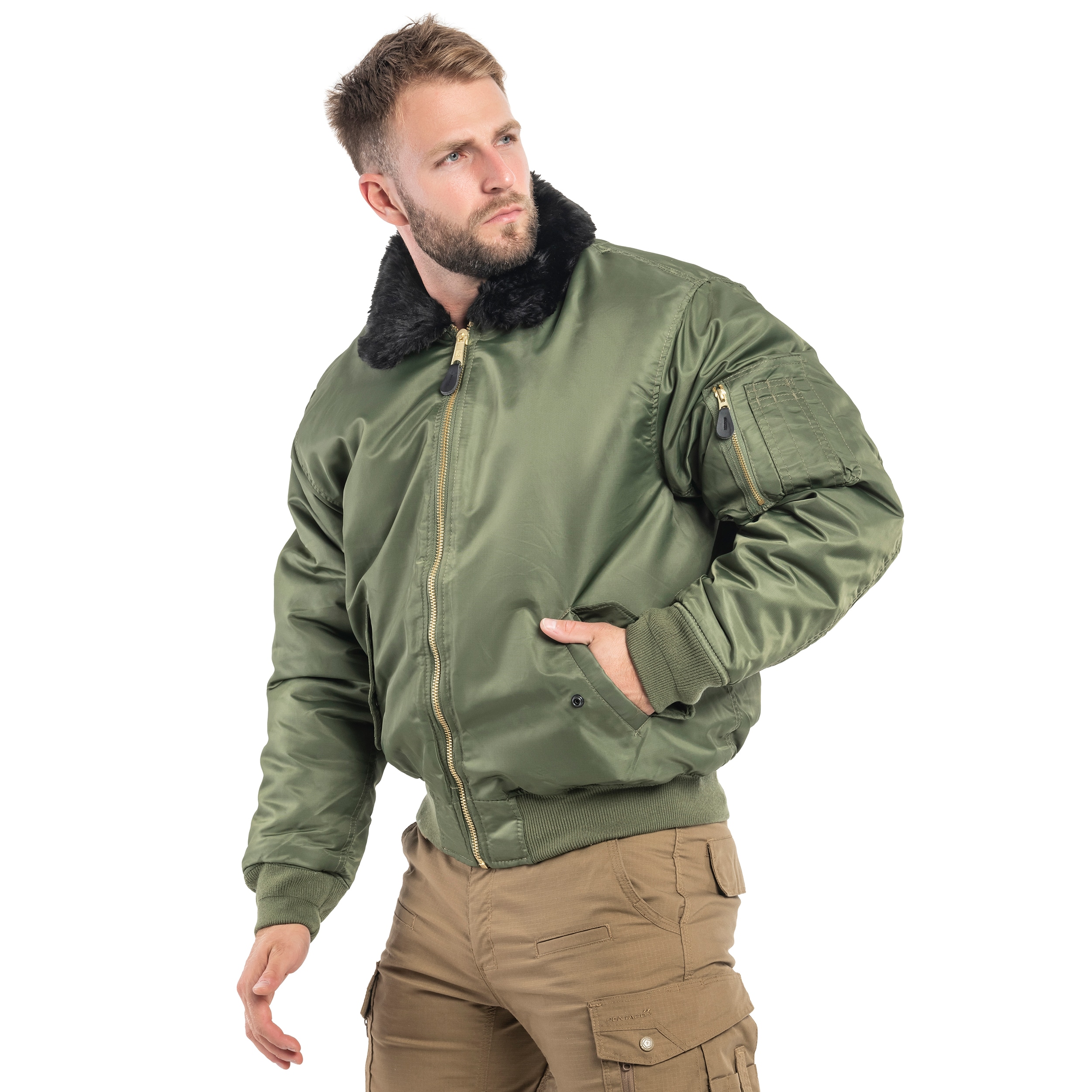 Kurtka Brandit MA2 Fur Collar - Olive