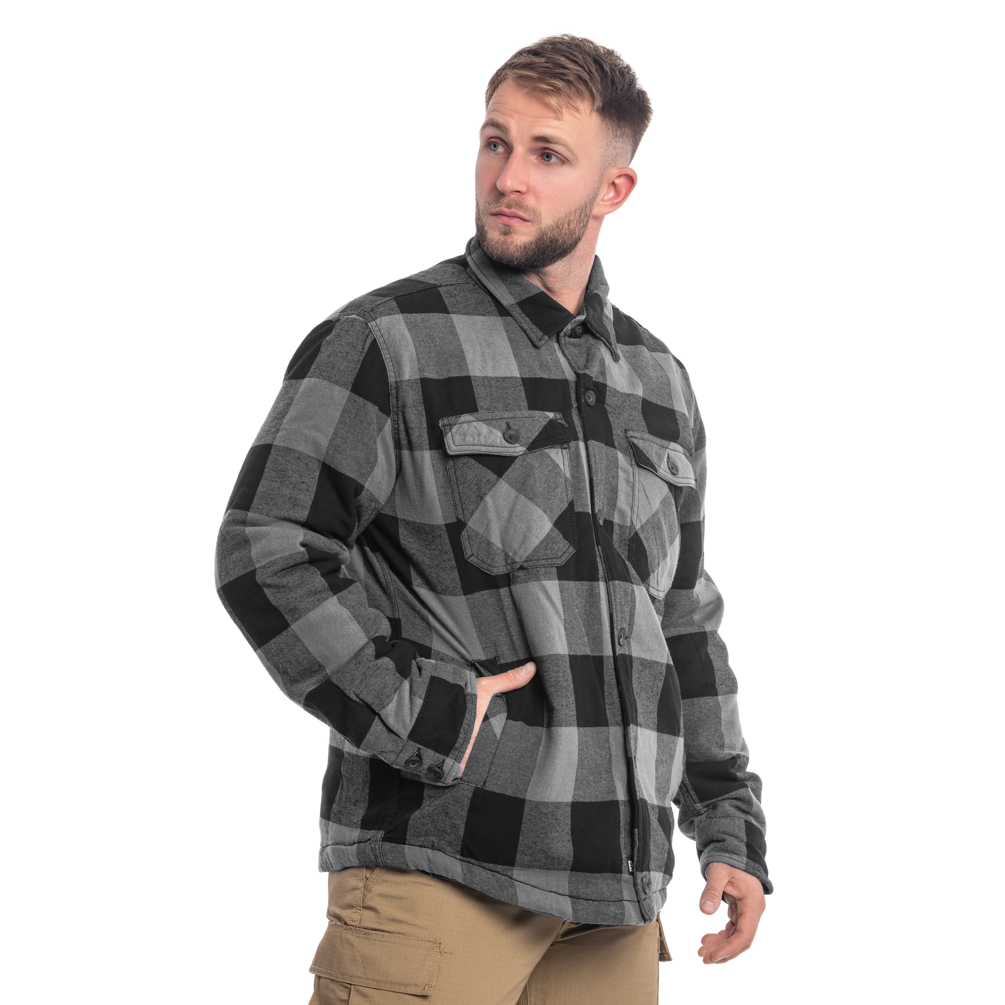 Kurtka Brandit Lumber Jacket - Black/Charcoal