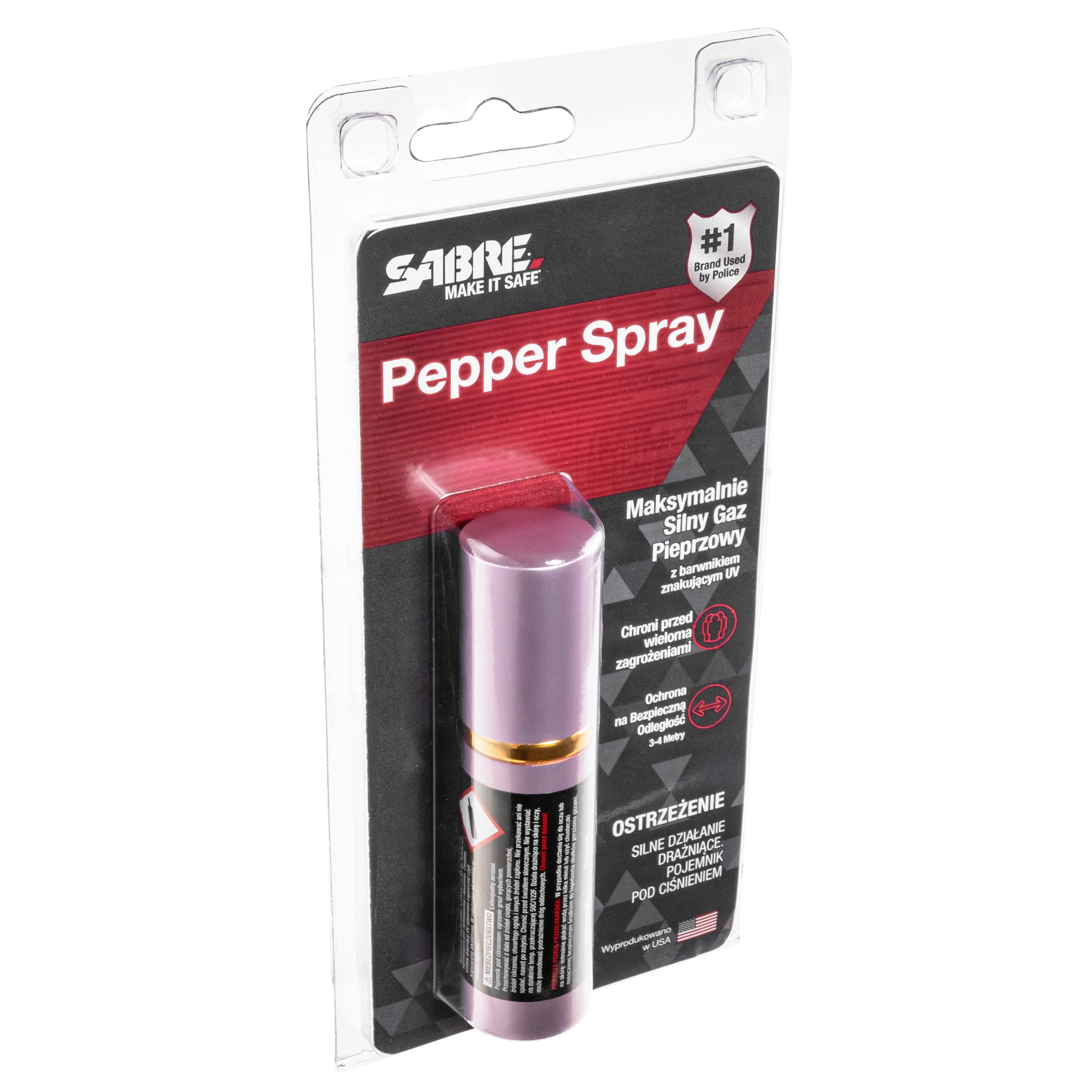 Gaz pieprzowy Sabre Red o wyglądzie szminki - strumień 23 ml