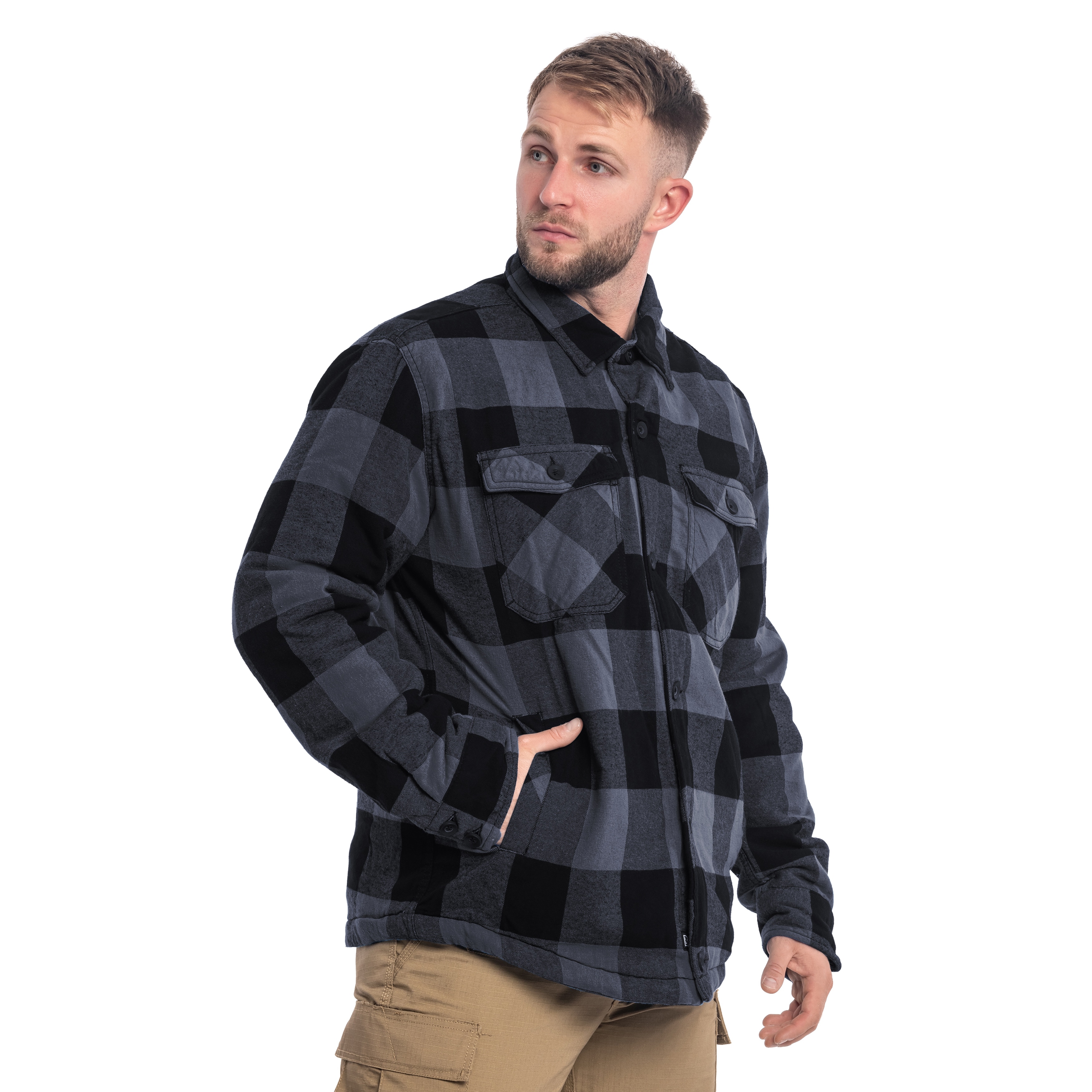 Kurtka Brandit Lumber Jacket - Black/Grey
