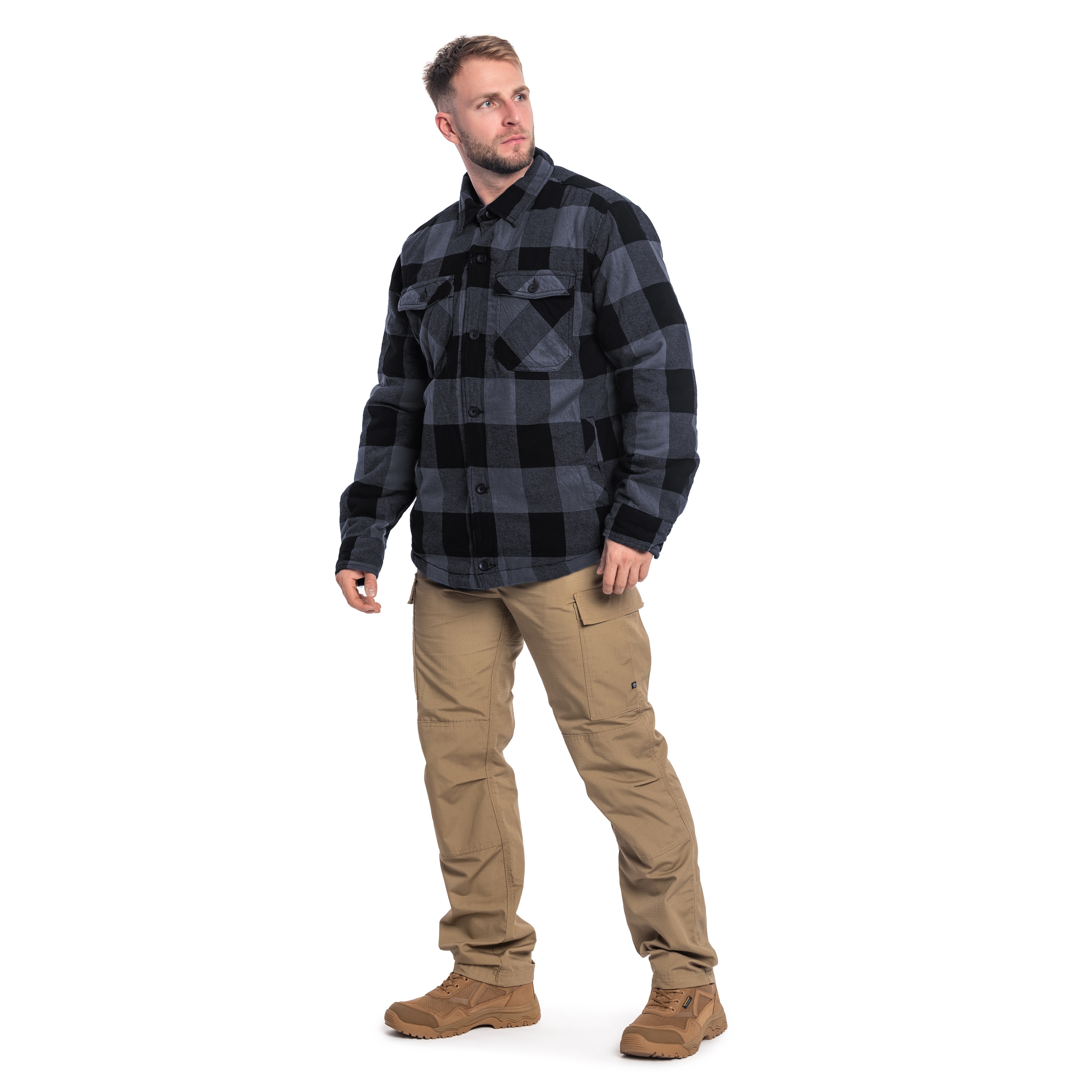 Куртка Brandit Lumber Jacket - Black/Grey