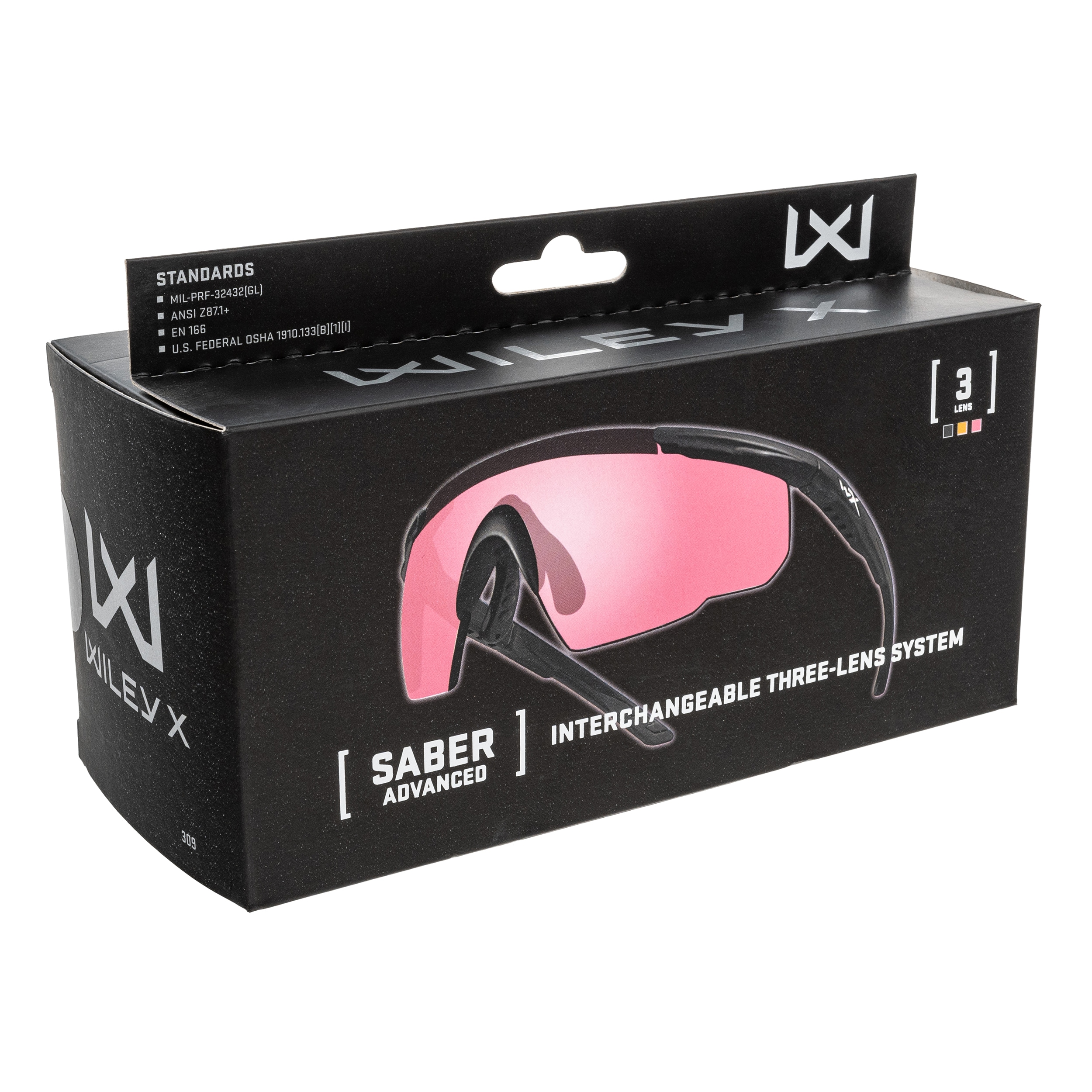 Тактичні окуляри Wiley X Saber Advanced Set 3in1 - Smoke/Rust/Vermillion/Matte Black