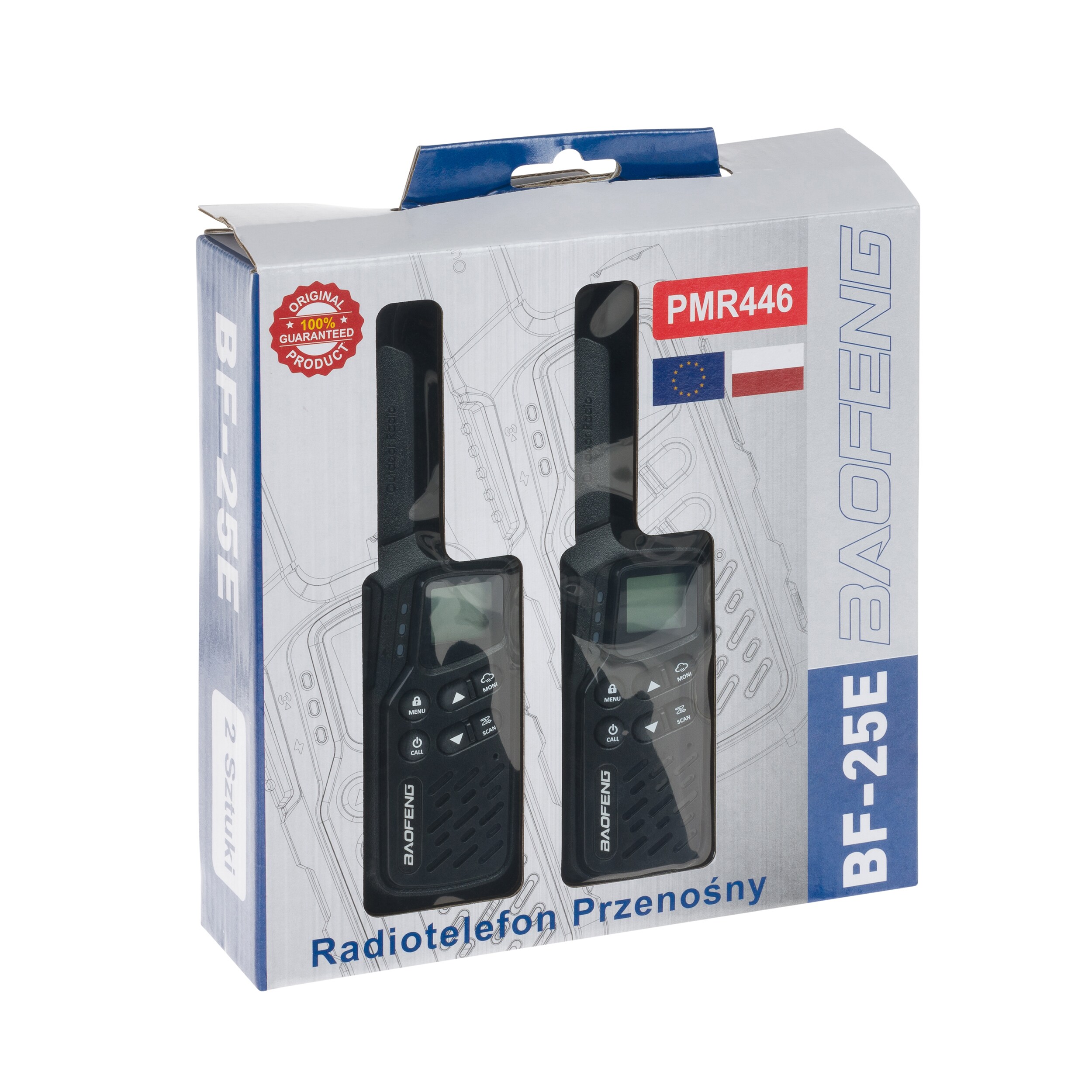 Radiotelefon Baofeng BF-25E PMR 2 szt. - Black