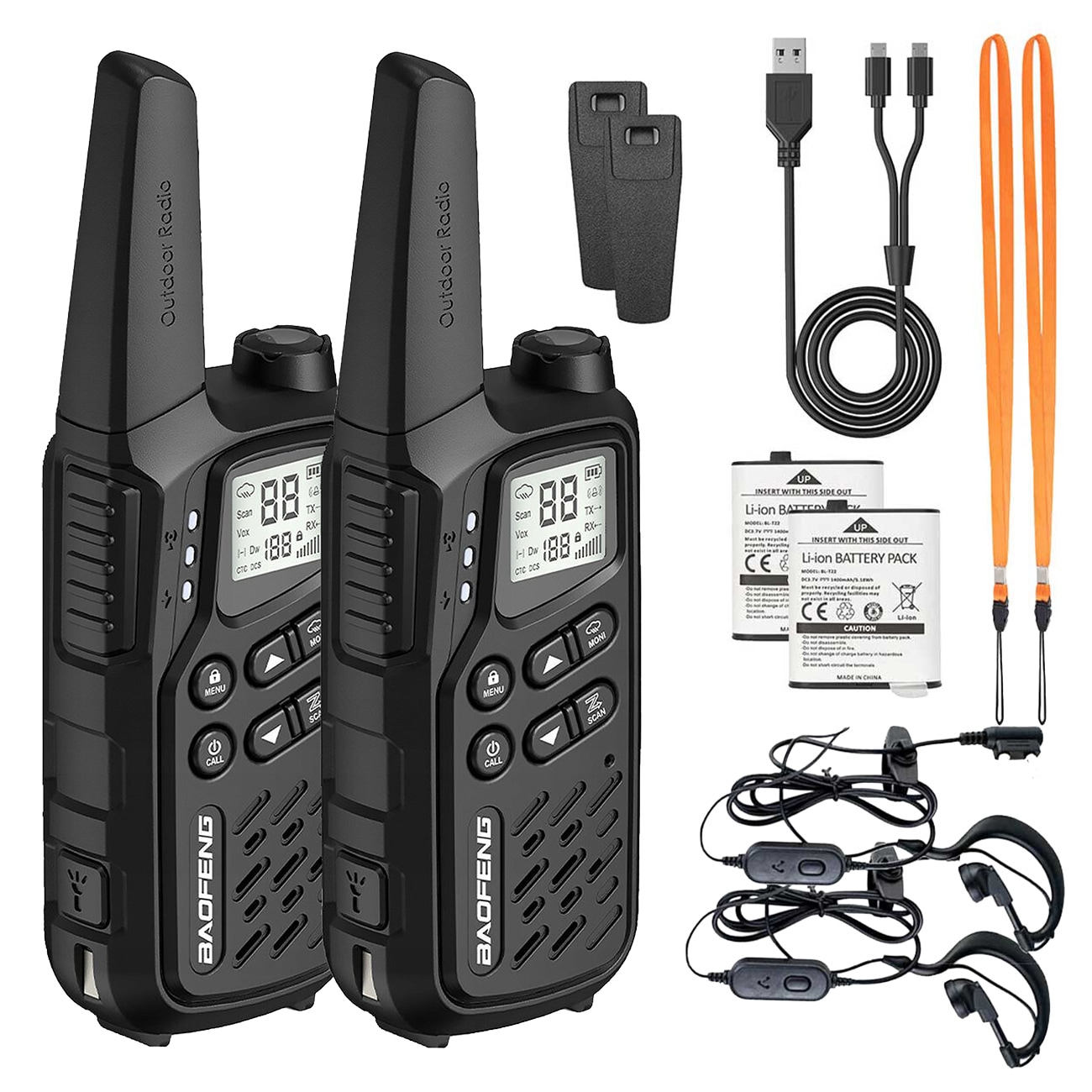 Радіостанція Baofeng BF-25E PMR 2 шт. - Black