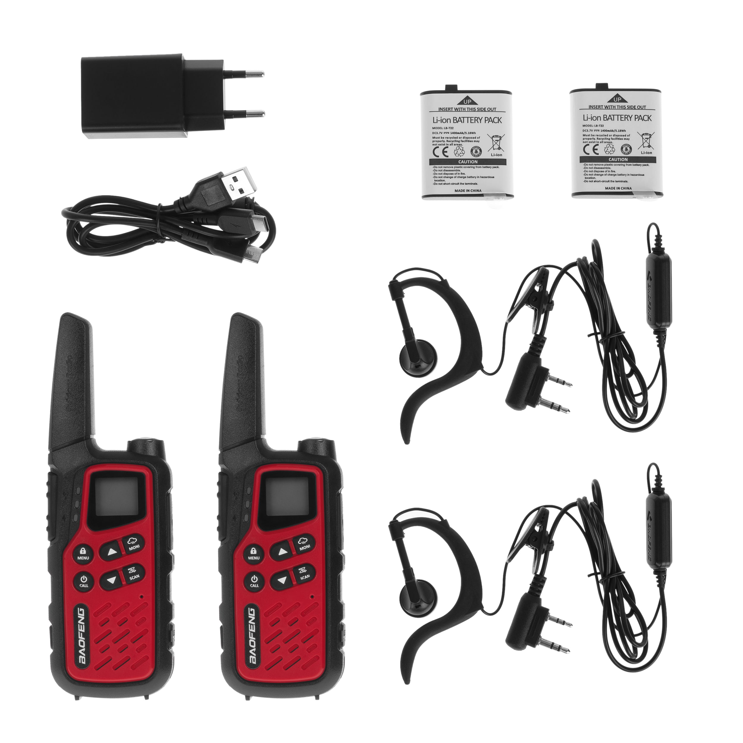 Radiotelefon Baofeng BF-25E PMR 2 szt. - Red