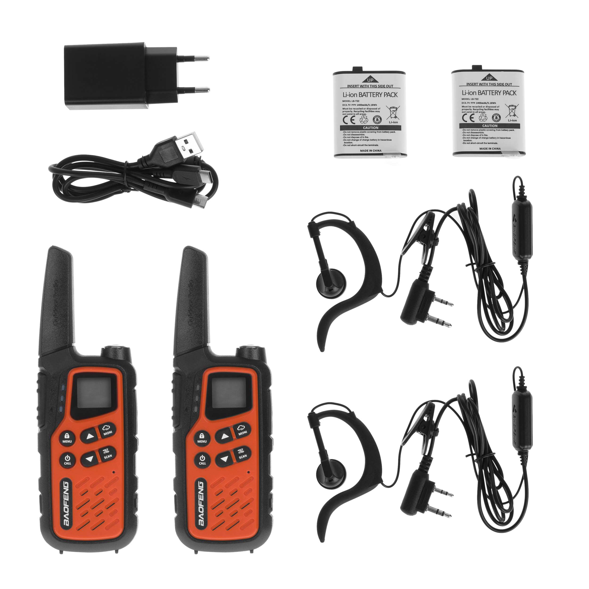 Radiotelefon Baofeng BF-25E PMR 2 szt. - Orange