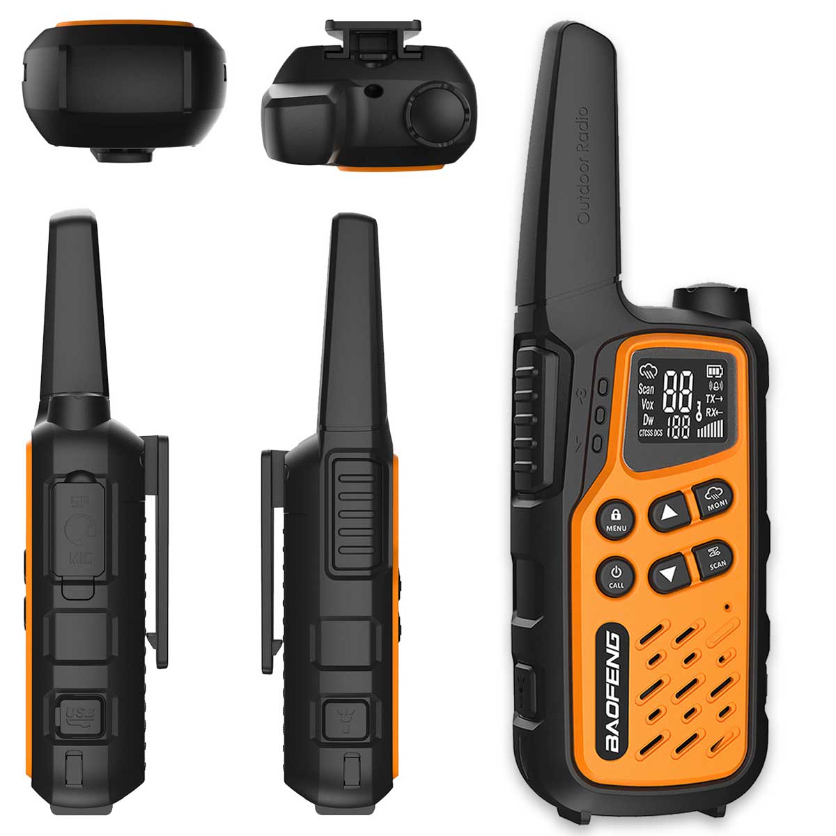 Radiotelefon Baofeng BF-25E PMR 2 szt. - Orange