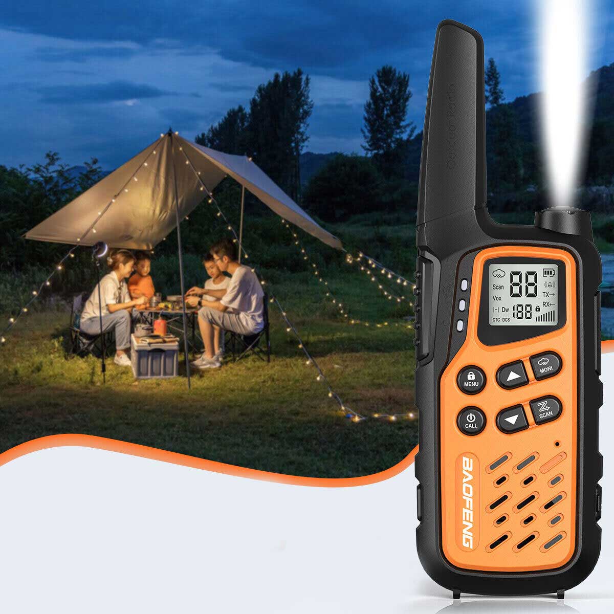 Radiotelefon Baofeng BF-25E PMR 2 szt. - Orange