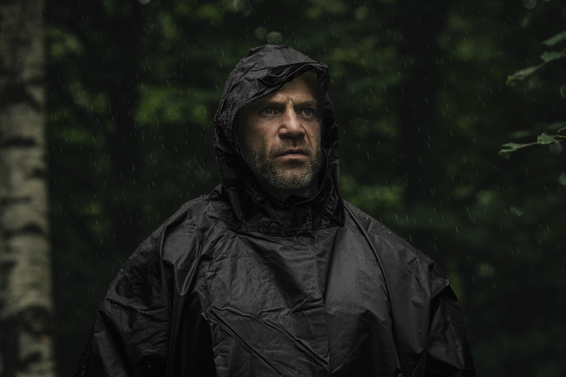 Ponczo Badger Outdoor Rain Poncho Ripstop - Black