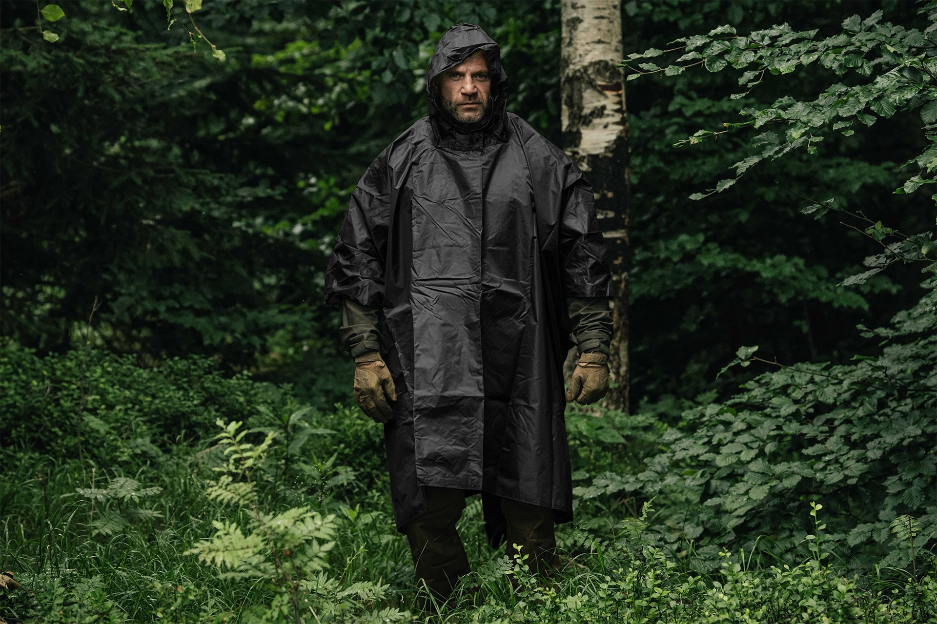 Пончо Badger Outdoor Rain Poncho Ripstop Black