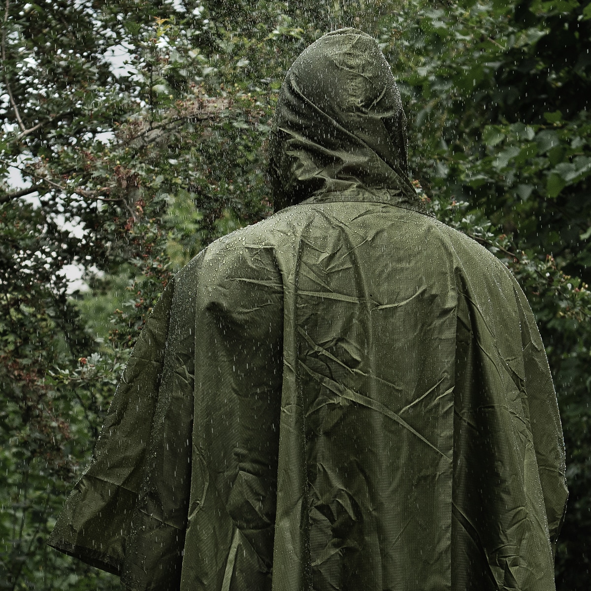 Ponczo Badger Outdoor Rain Poncho Ripstop - Olive