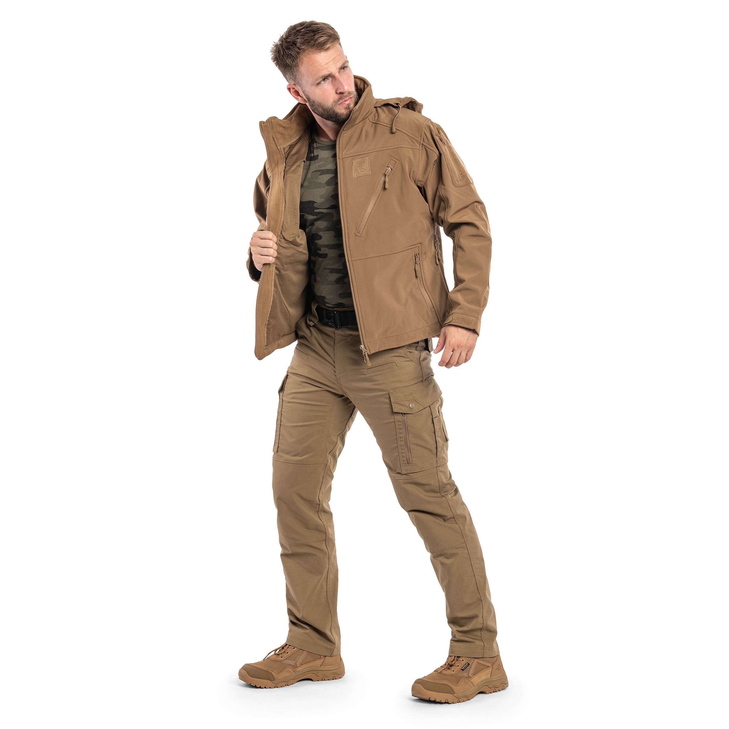 Kurtka Mil-Tec SCU 14 Softshell - Dark Coyote