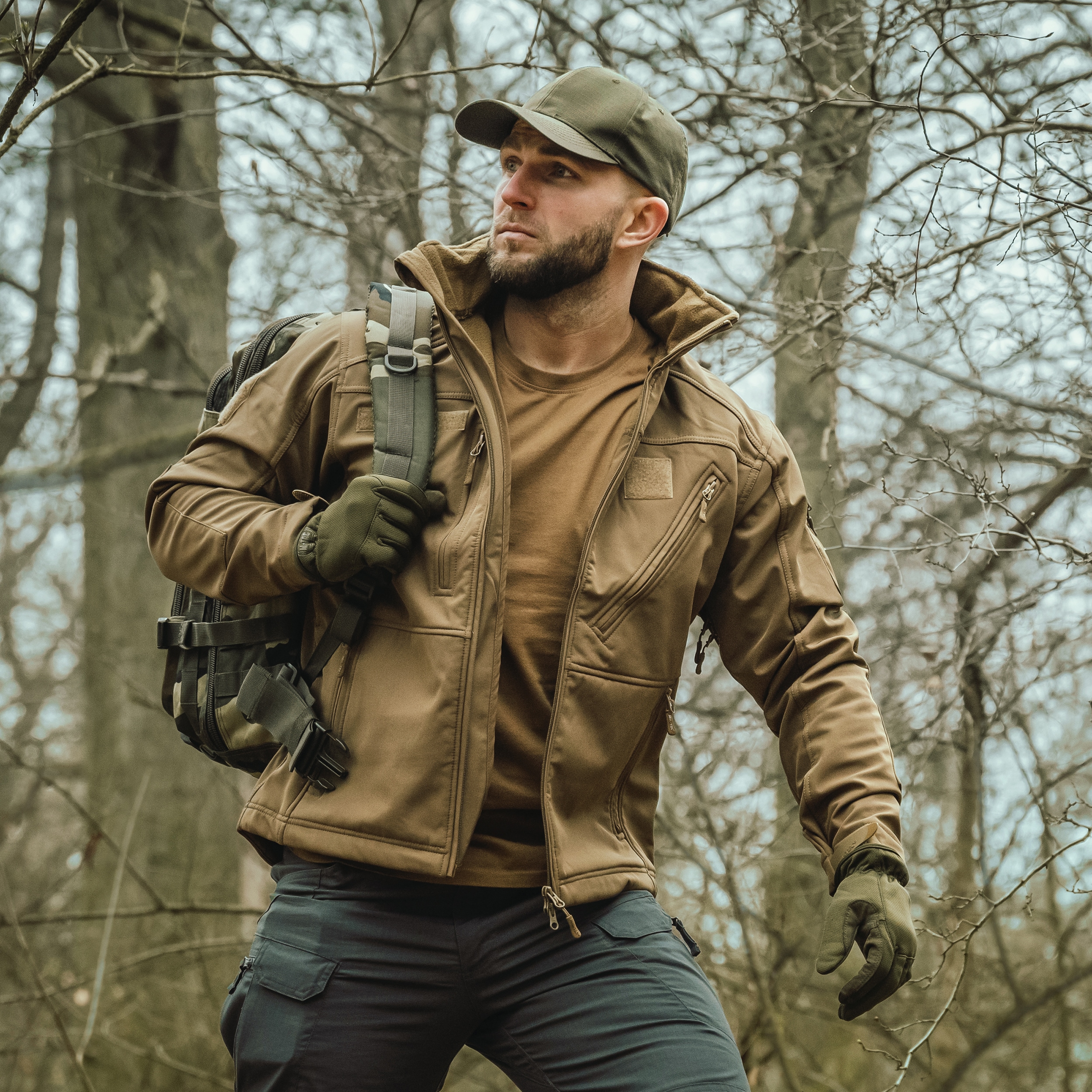 Kurtka Mil-Tec SCU 14 Softshell - Dark Coyote