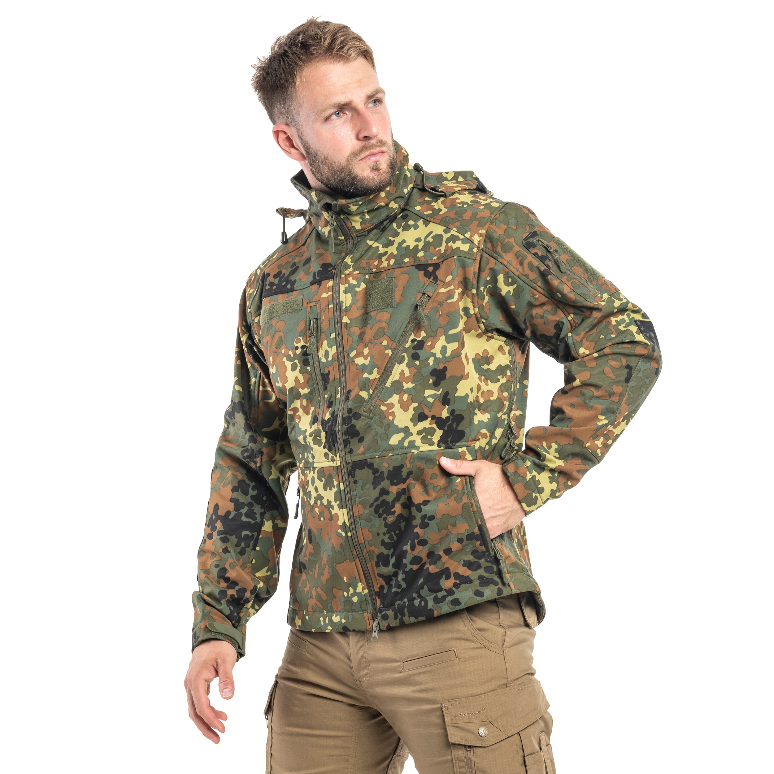 Kurtka Mil-Tec SCU 14 Softshell - Flecktarn