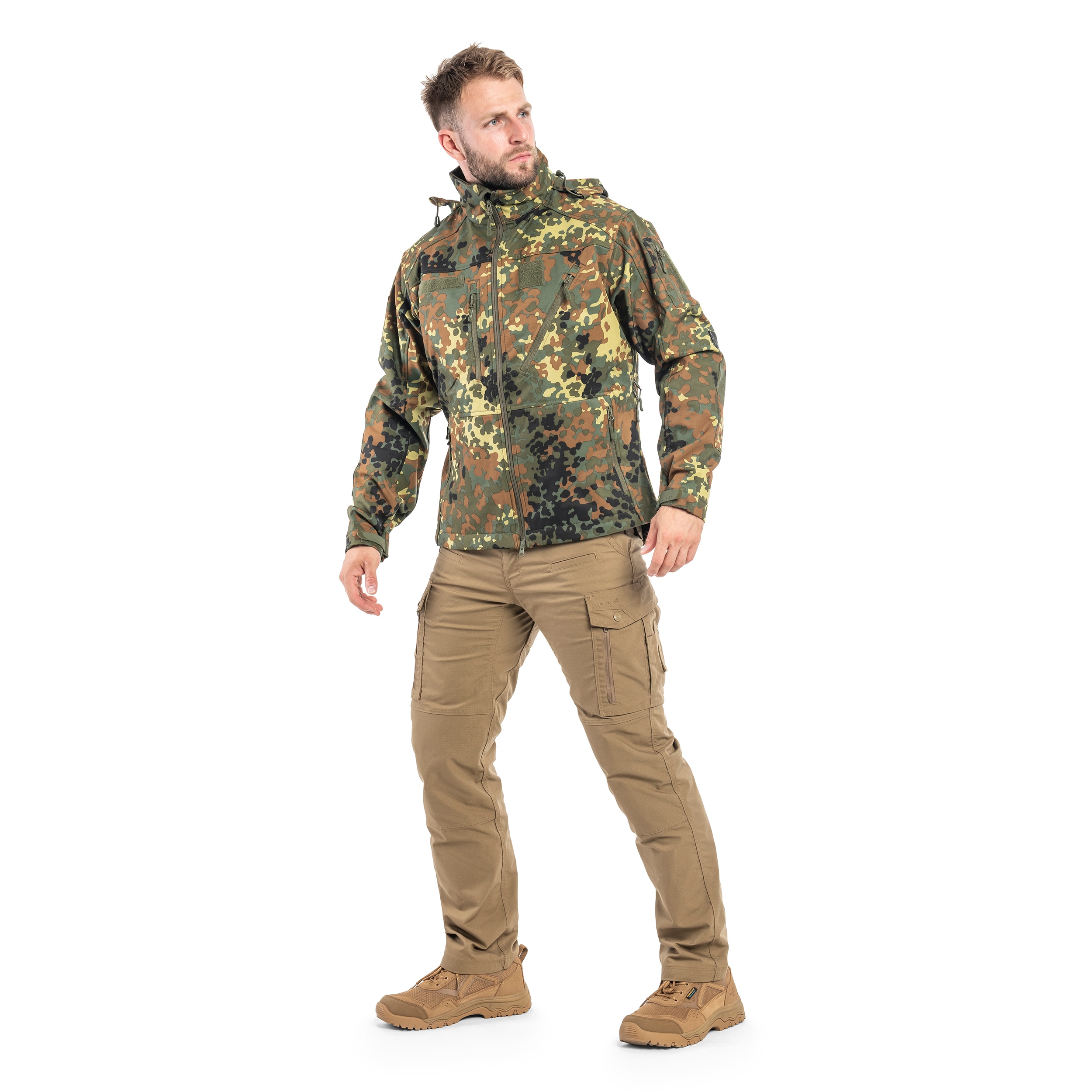 Kurtka Mil-Tec SCU 14 Softshell - Flecktarn