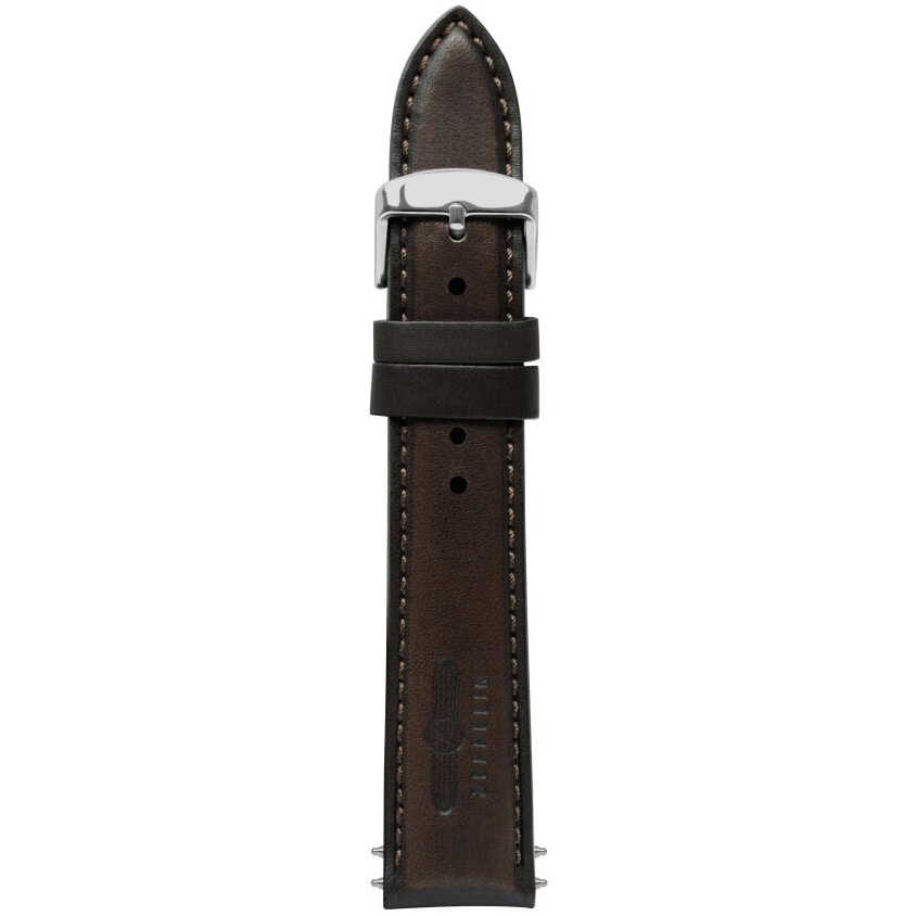 Шкіряний ремінець Zeppelin для годинника 20 мм - Темно-коричневий.