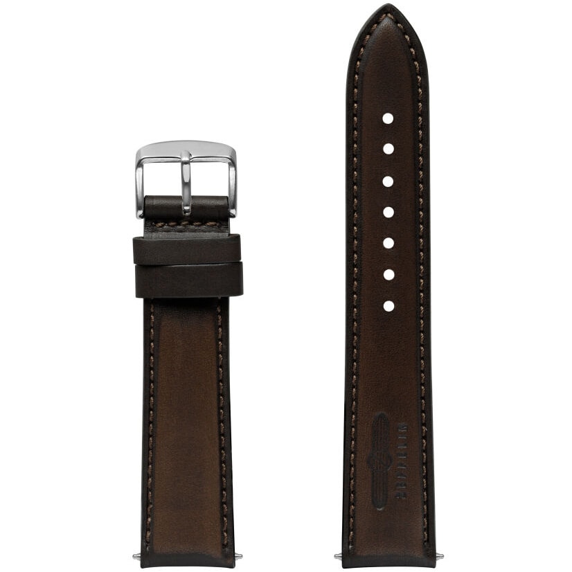 Шкіряний ремінець Zeppelin для годинника 20 мм - Темно-коричневий.