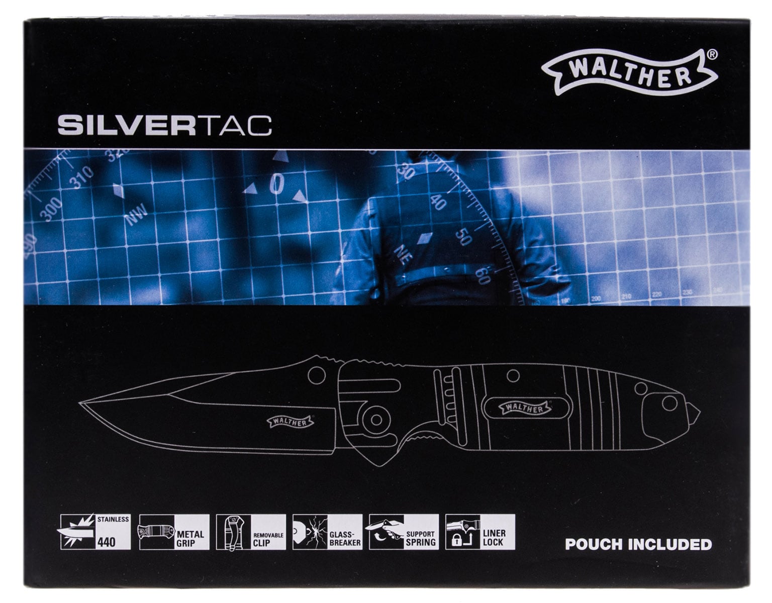 Nóż składany Walther Silver Tac 440