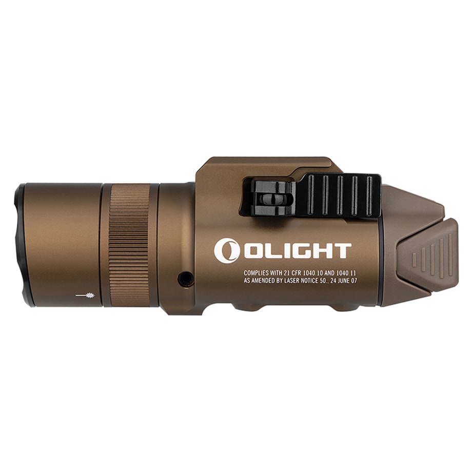 Ліхтарик для зброї з лазерним прицілом Olight BALDR Pro R Desert Tan - 1350 люменів, Green Laser