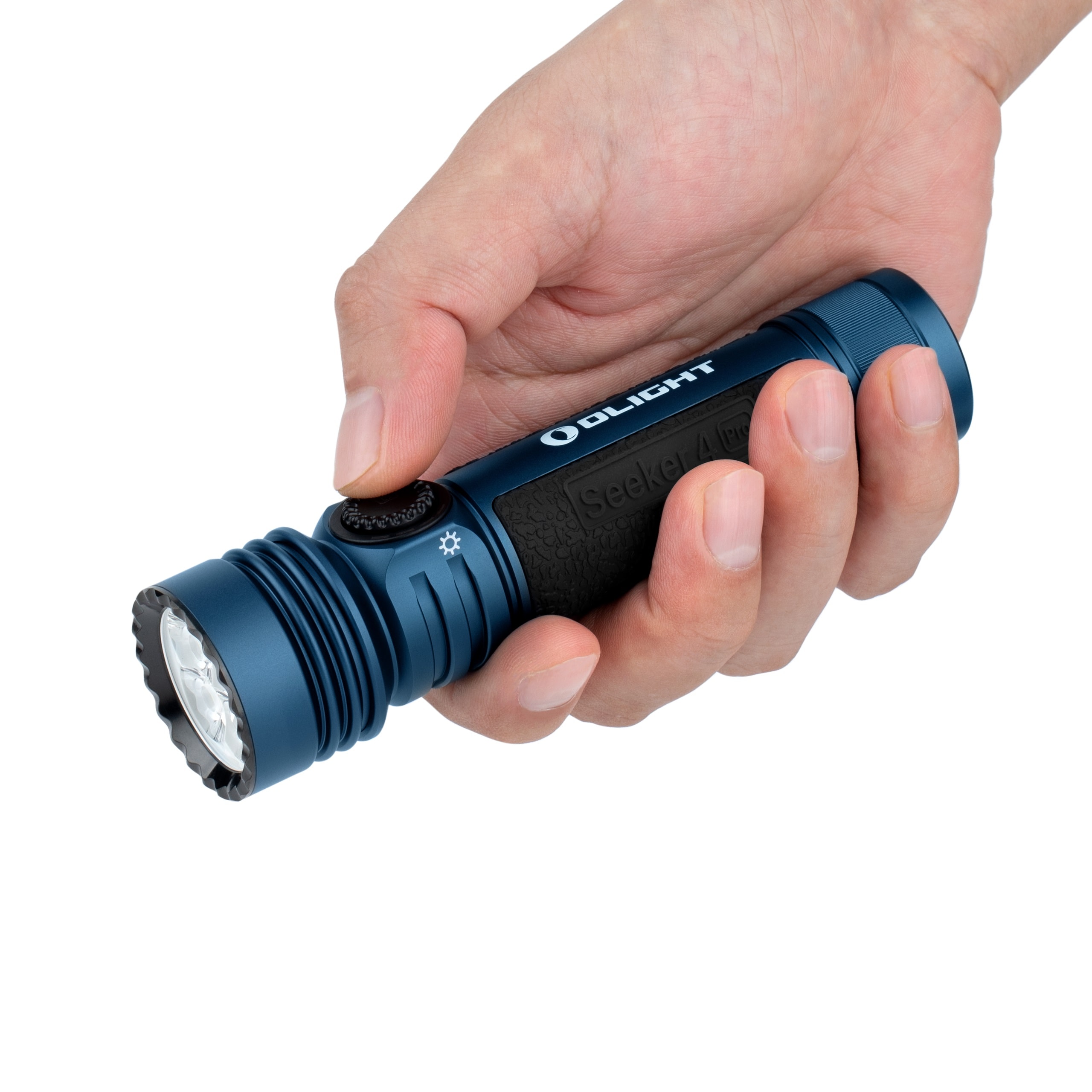 Latarka taktyczno-poszukiwawcza Olight Seeker 4 Pro Cool White Midnight Blue - 4600 lumenów