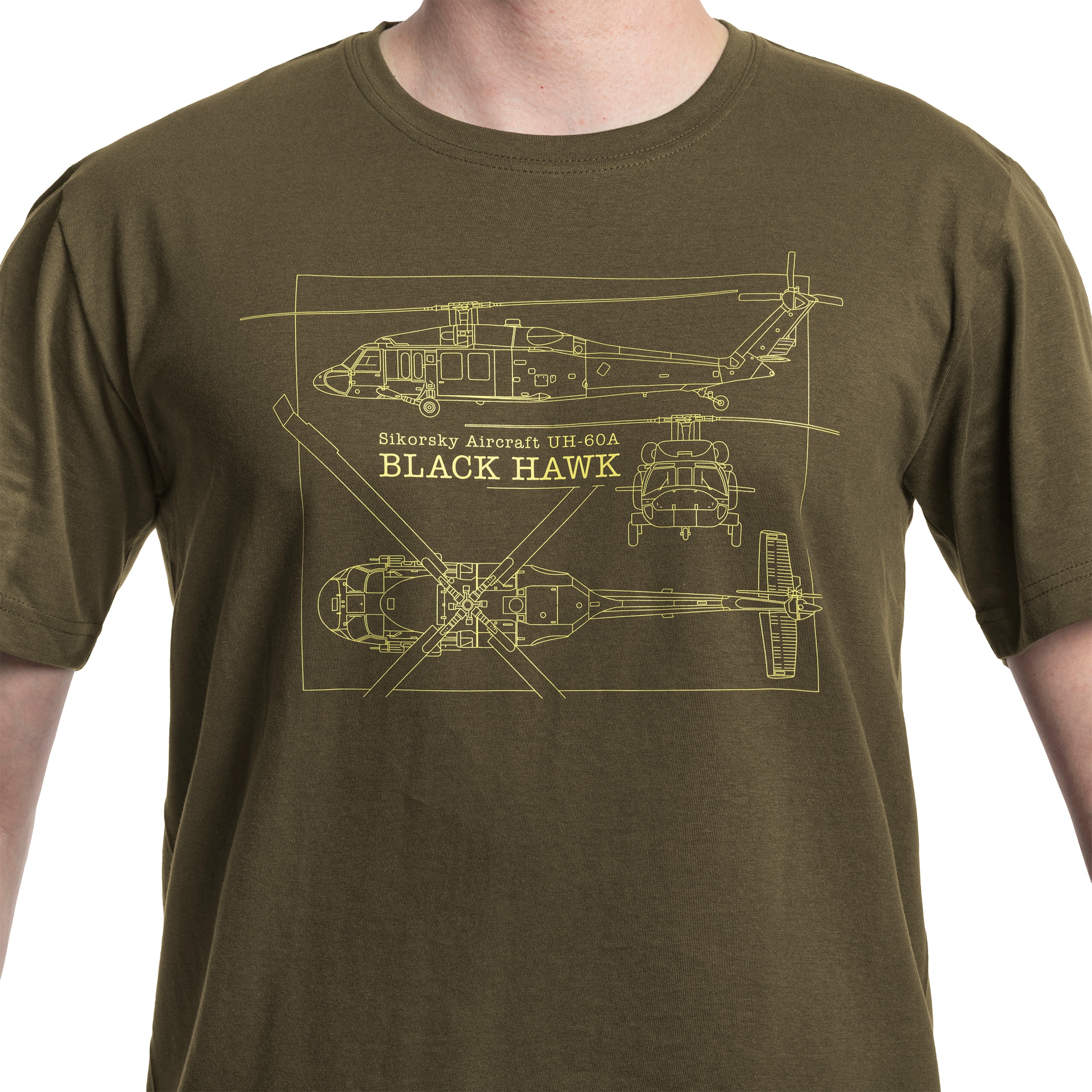 Koszulka T-shirt UH-60A Black Hawk - Olive