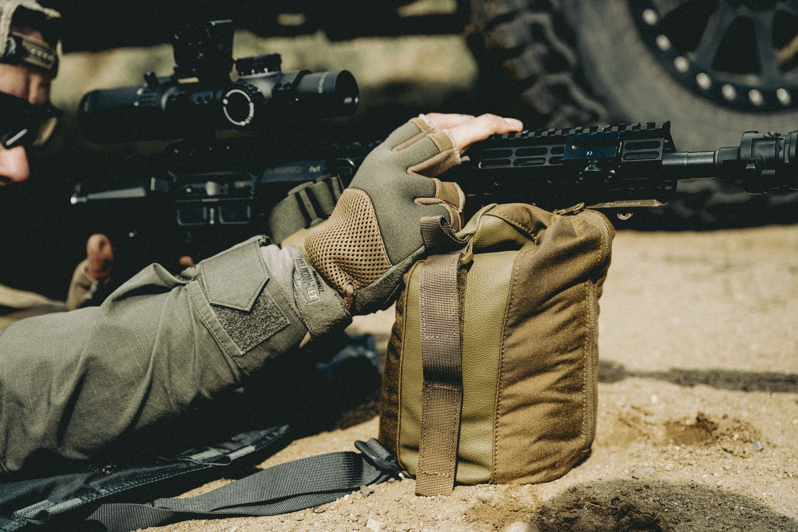 Рукавиці Helikon-Tex Half Finger Mk2 - Olive Green/Coyote