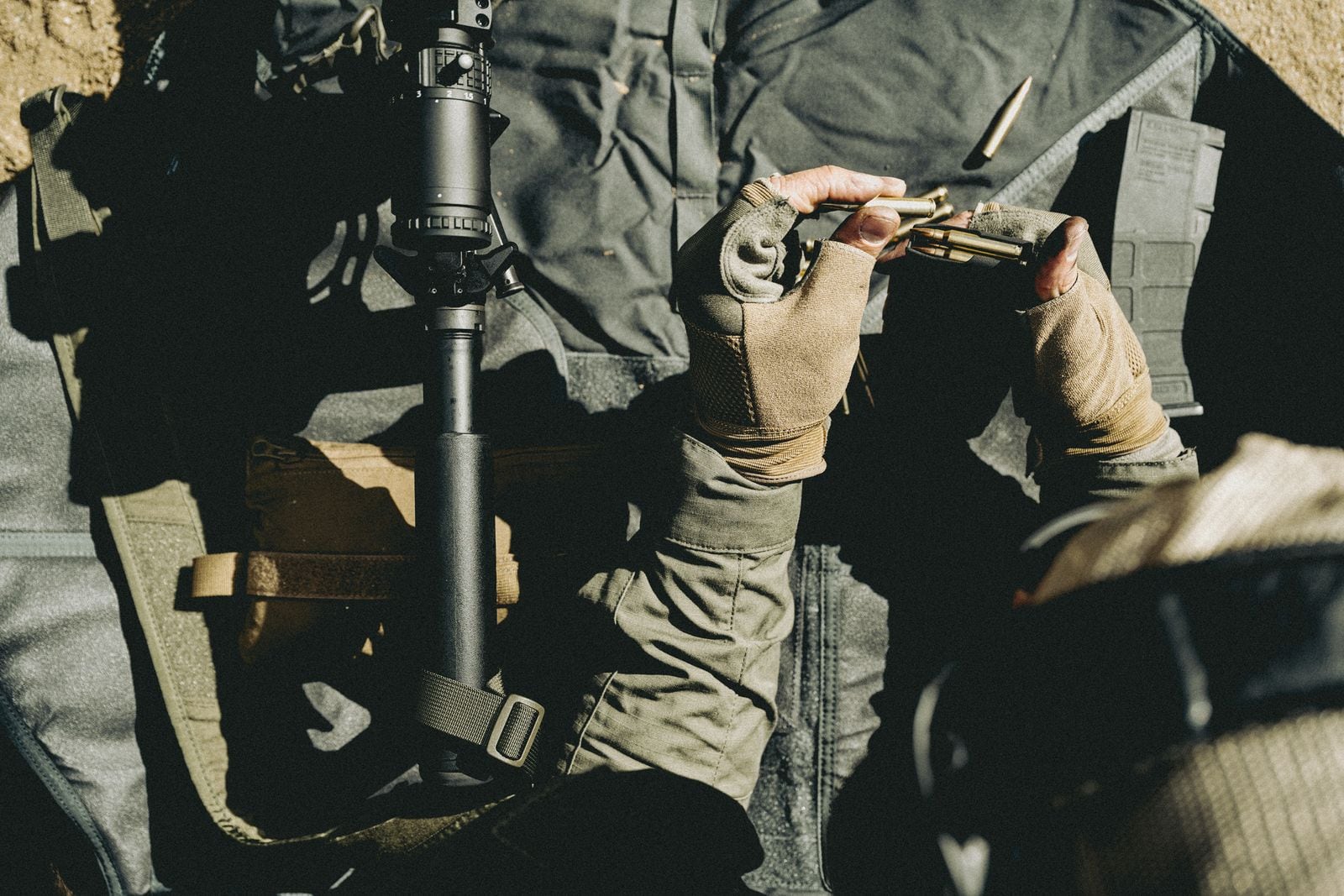 Рукавиці Helikon-Tex Half Finger Mk2 - Olive Green/Coyote