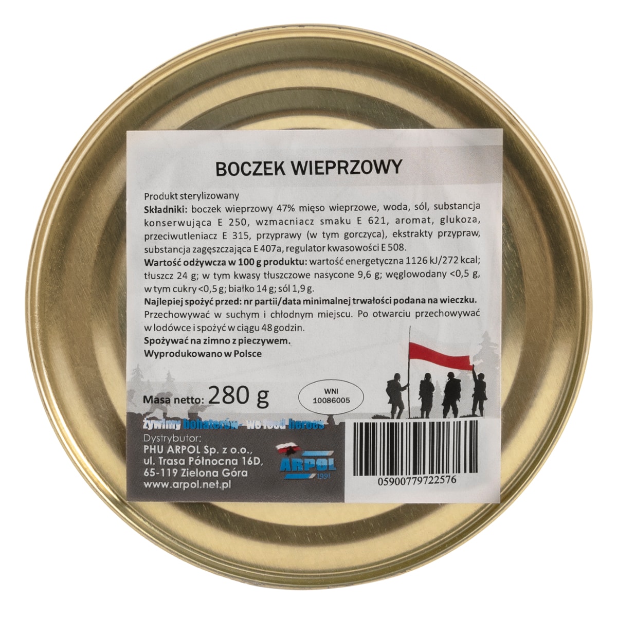 Żywność konserwowana Arpol - Boczek wieprzowy 280 g